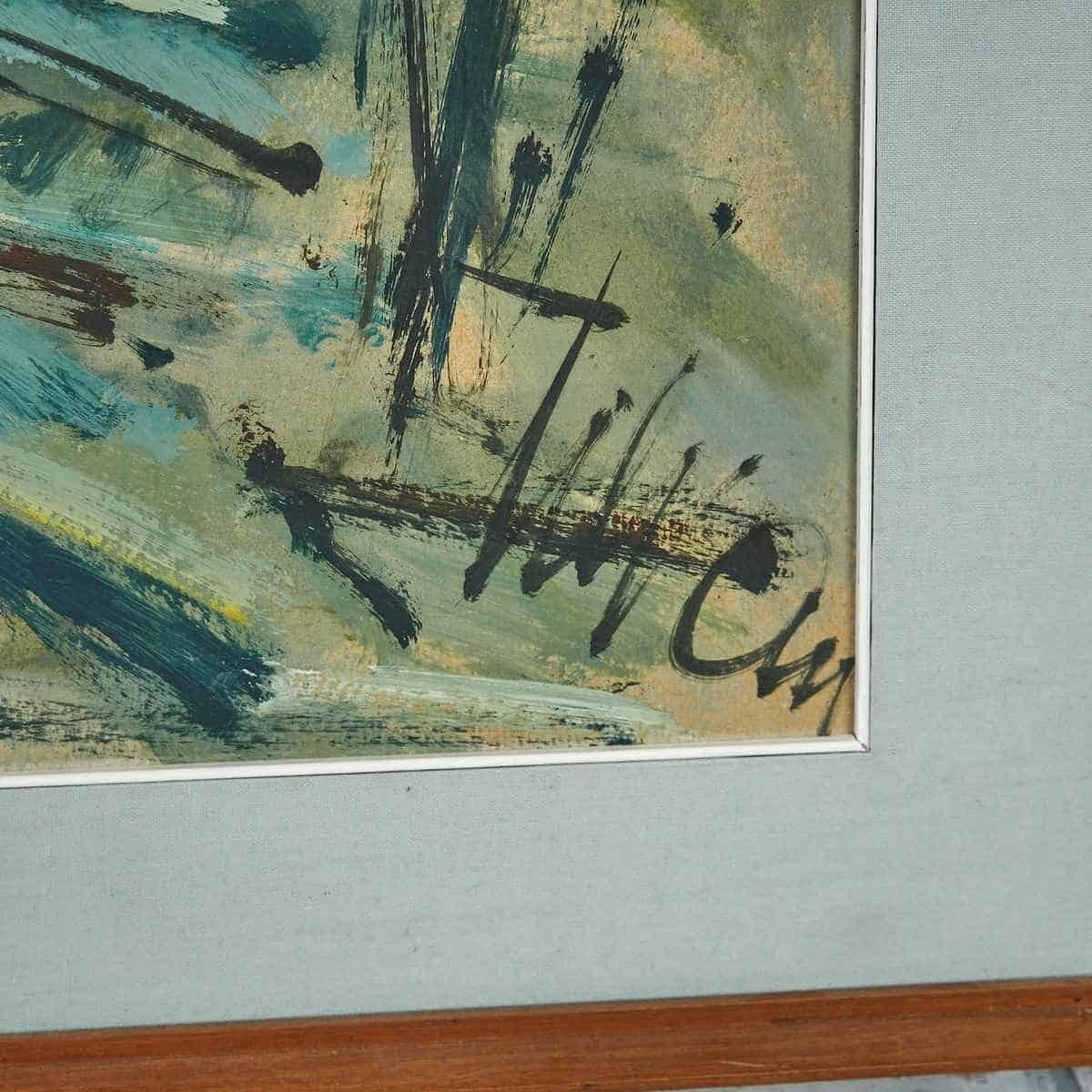 Abstract Painting, Landscape By Silvan Gastone Ghigi, Painter From Ferrara (Italy) photo furniture