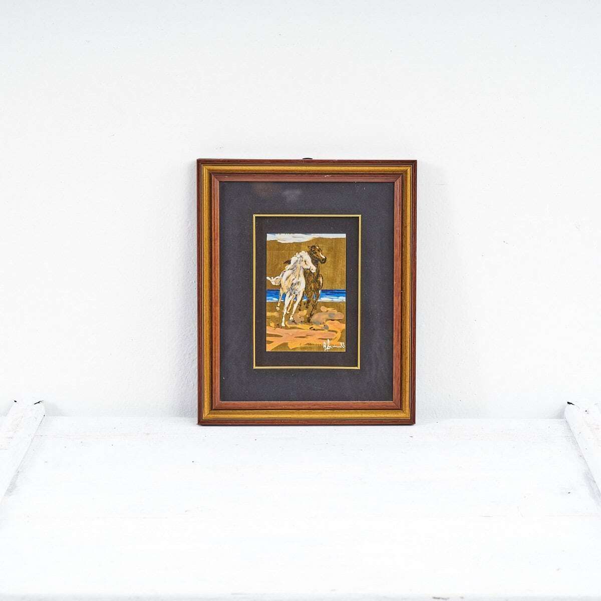 Gianni Farinella's Elegant Gold Leaf Painting Of Horses