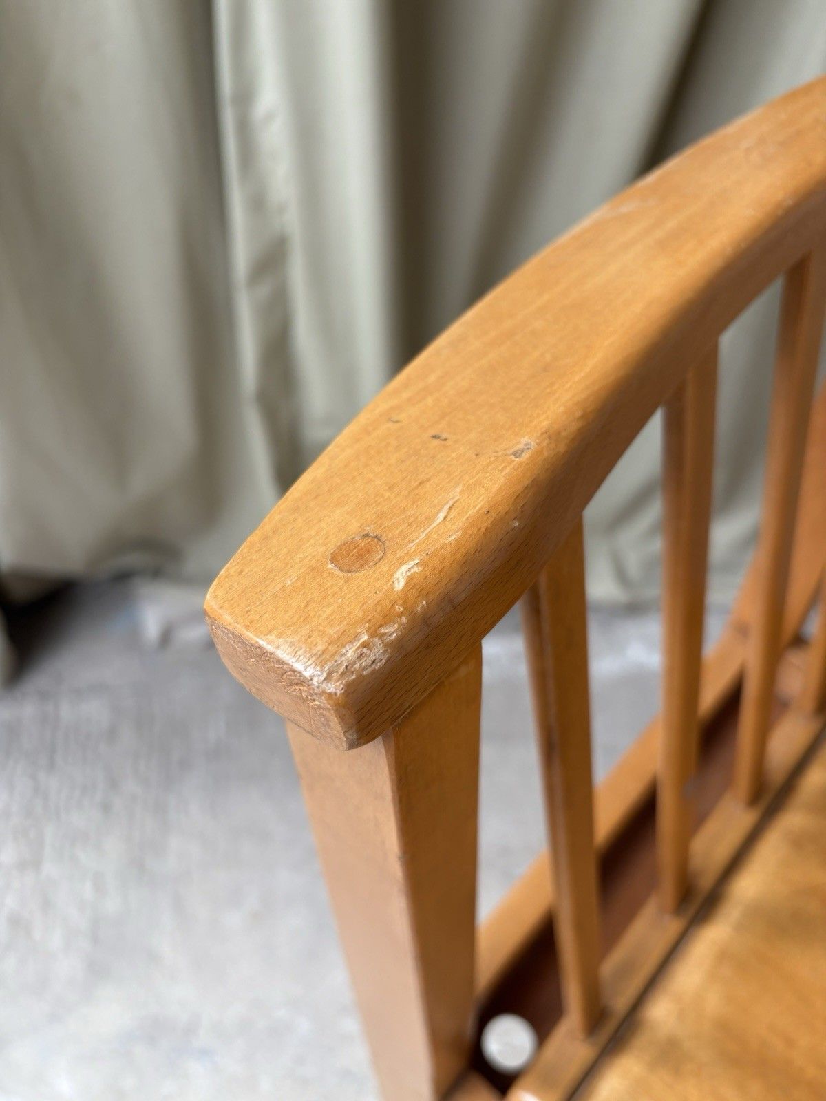 photo vinterior Vtg Mid Century 2 Pair Of Solid Beech Church Dining Chairs Scandi Danish R1174