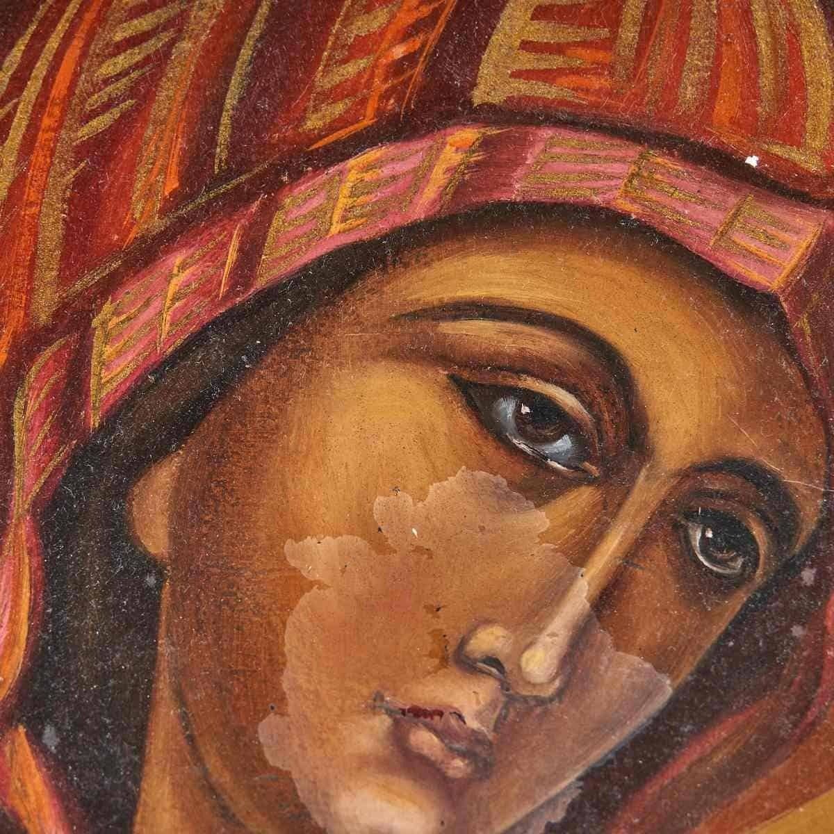 Madonna Icon Oil On Canvas Pucci Ancient Icon Of The 20th Century photo for sale