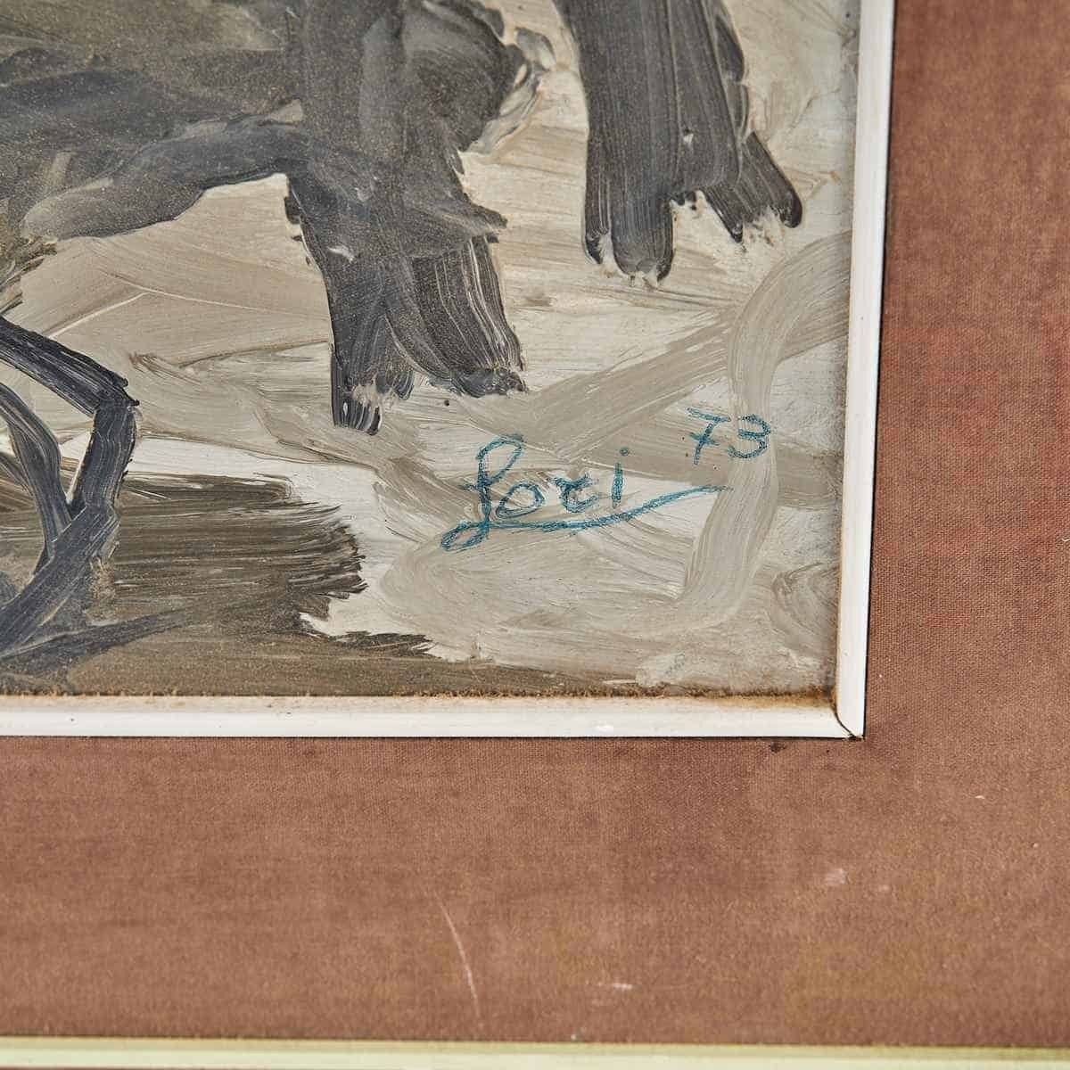 Oil On Panel, 1970s, Enchanting Winter, Signed, 1970s photo furniture