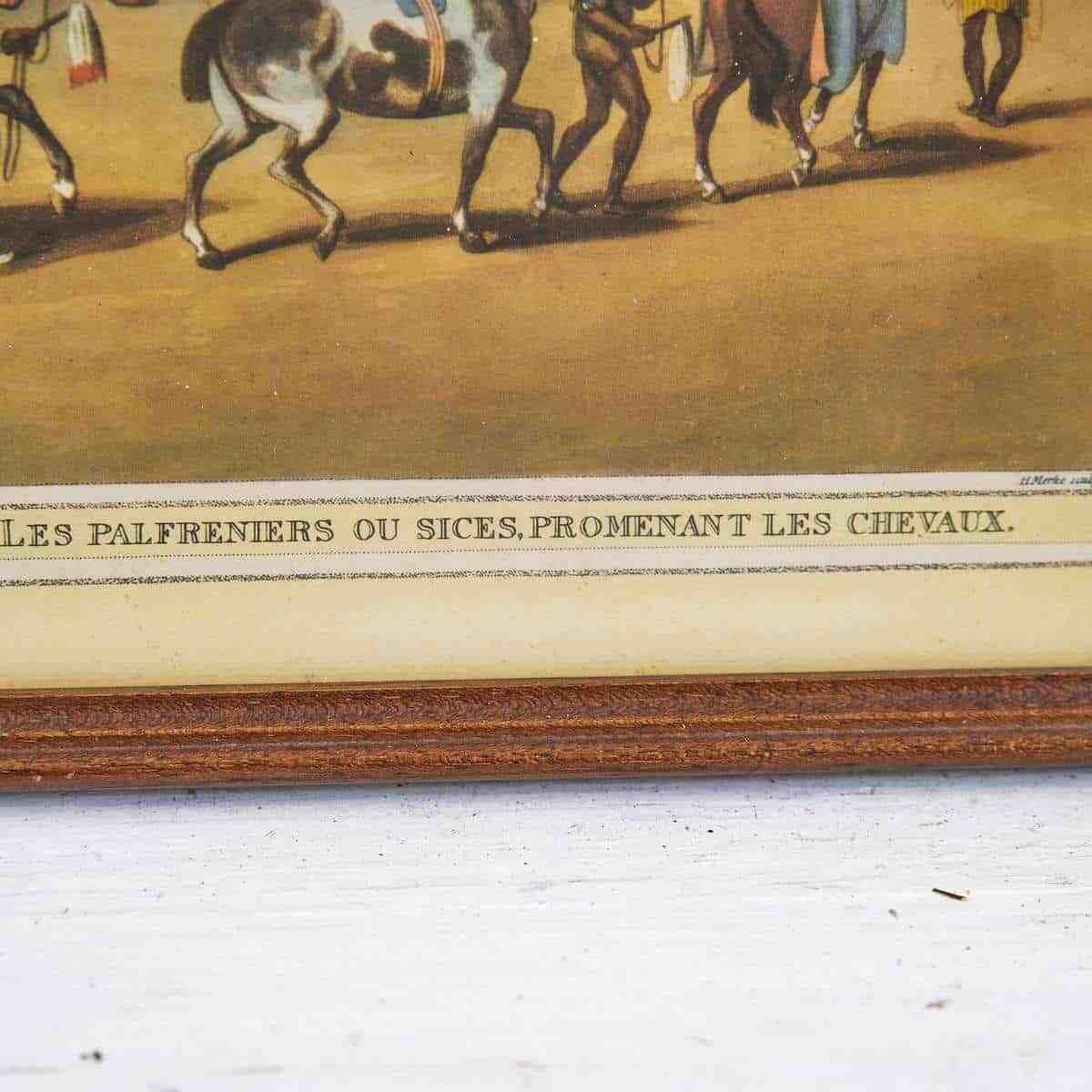 Antique Print Of Horses In Motion photo for sale
