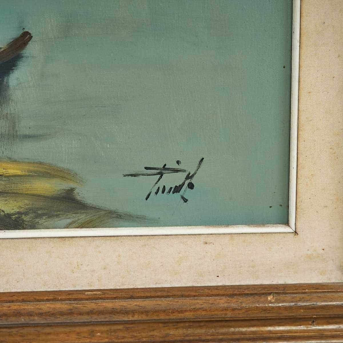 Oil On Canvas Elegant Vintage Painting Of Venice By Renzo Piccoli, Painter From Ferrara (Italy) photo furniture