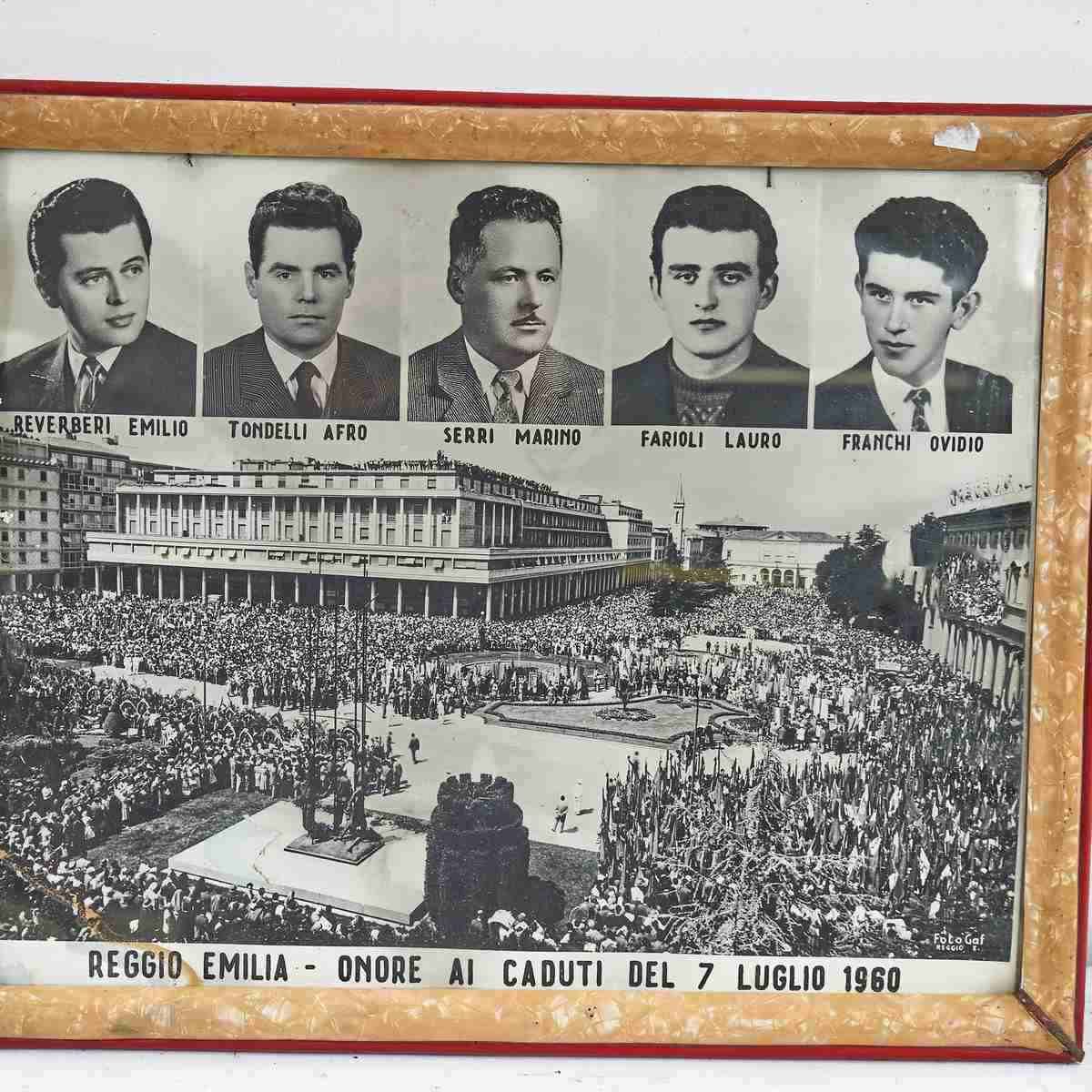Reggio Emilia Commemorative Poster Honoring The Fallen Of July 7, 1961 photo furniture