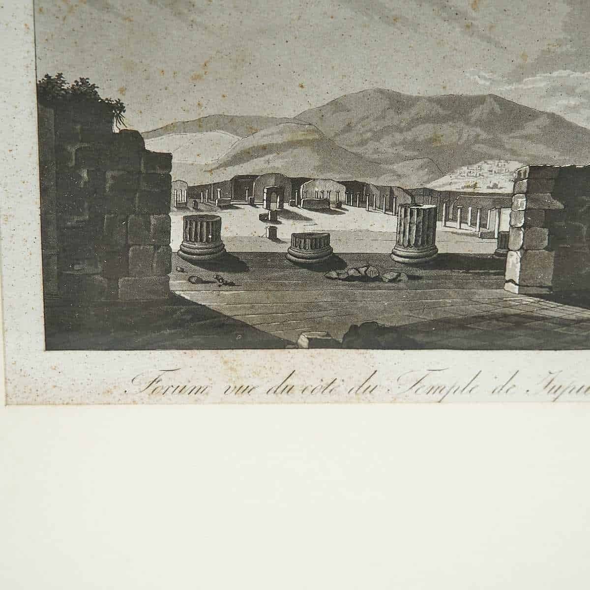 Ancient Print Of The Temple Of Jupiter In Pompeii photo furniture