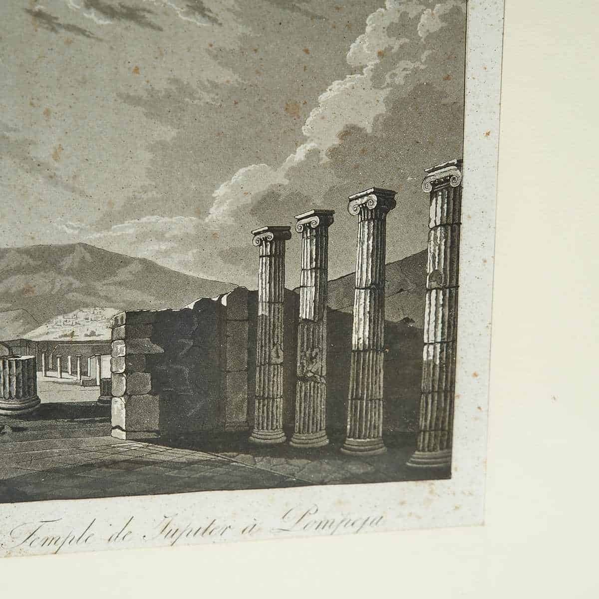 Ancient Print Of The Temple Of Jupiter In Pompeii photo for sale