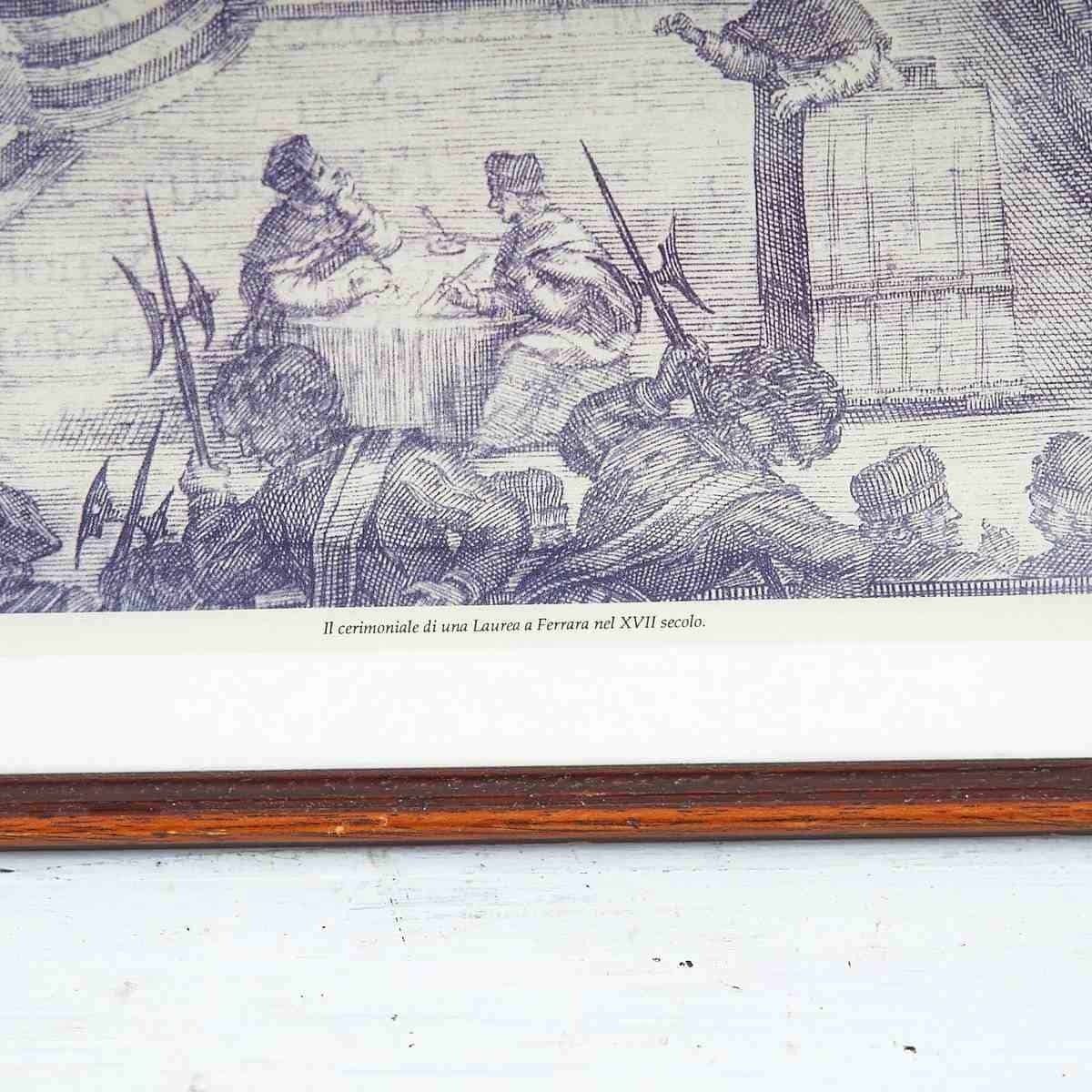 Modern Print Of An Ancient 17th Century Ceremonial Engraving Of A Degree photo furniture