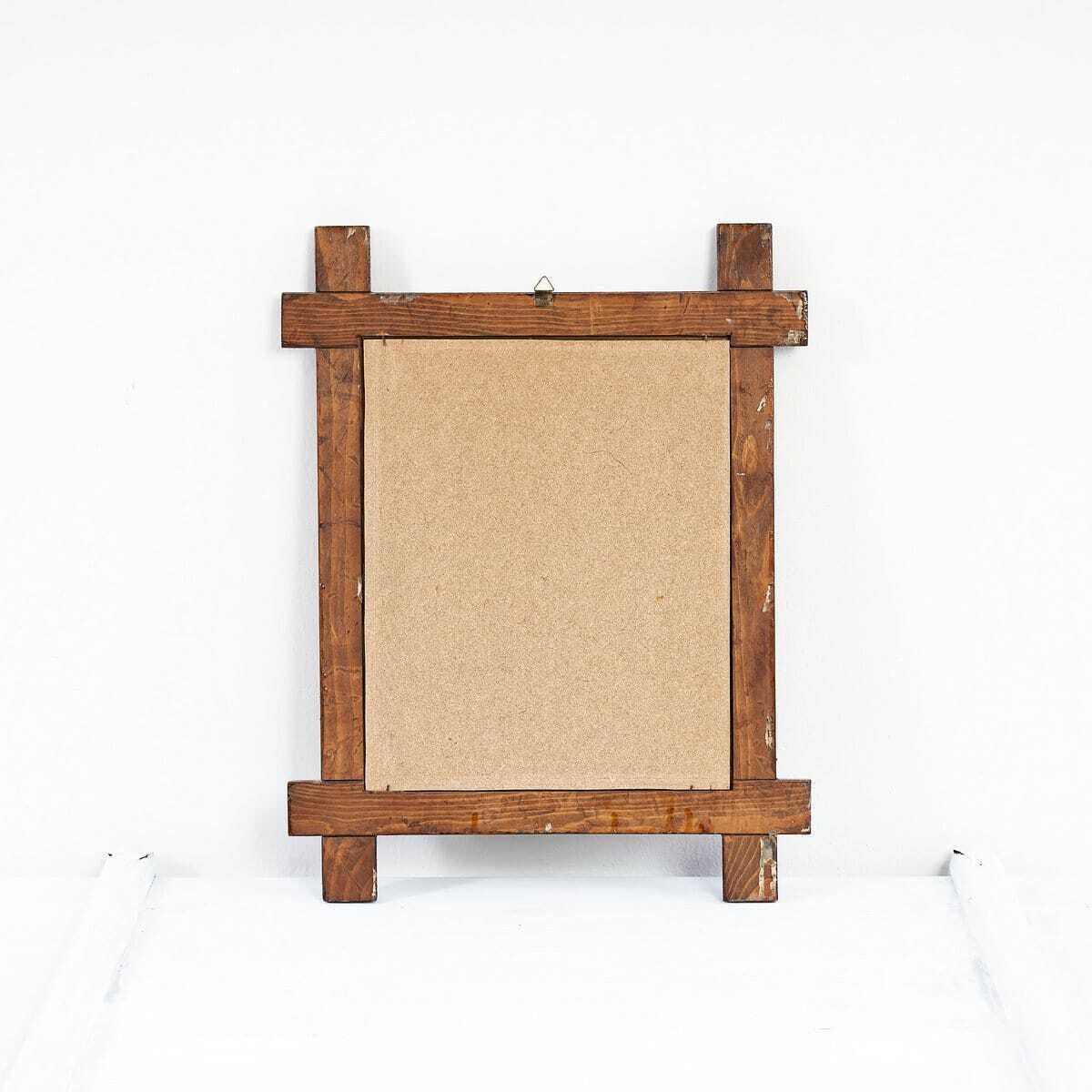 Vintage Photo Frame In Wood With Antique Photo, 1980s photo 112.0