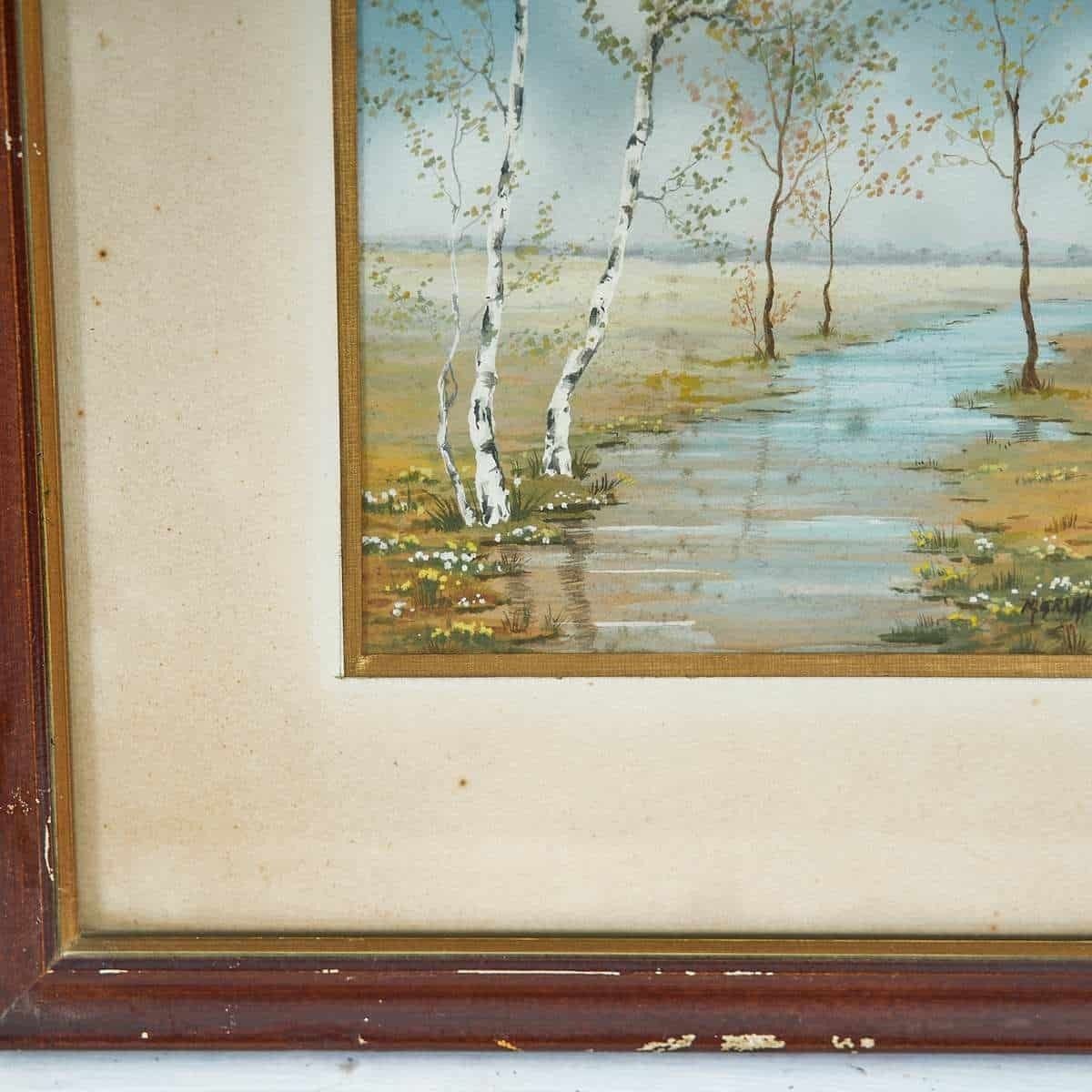 Landscape Painting Unidentified Signature Elegant Landscape Painting photo furniture