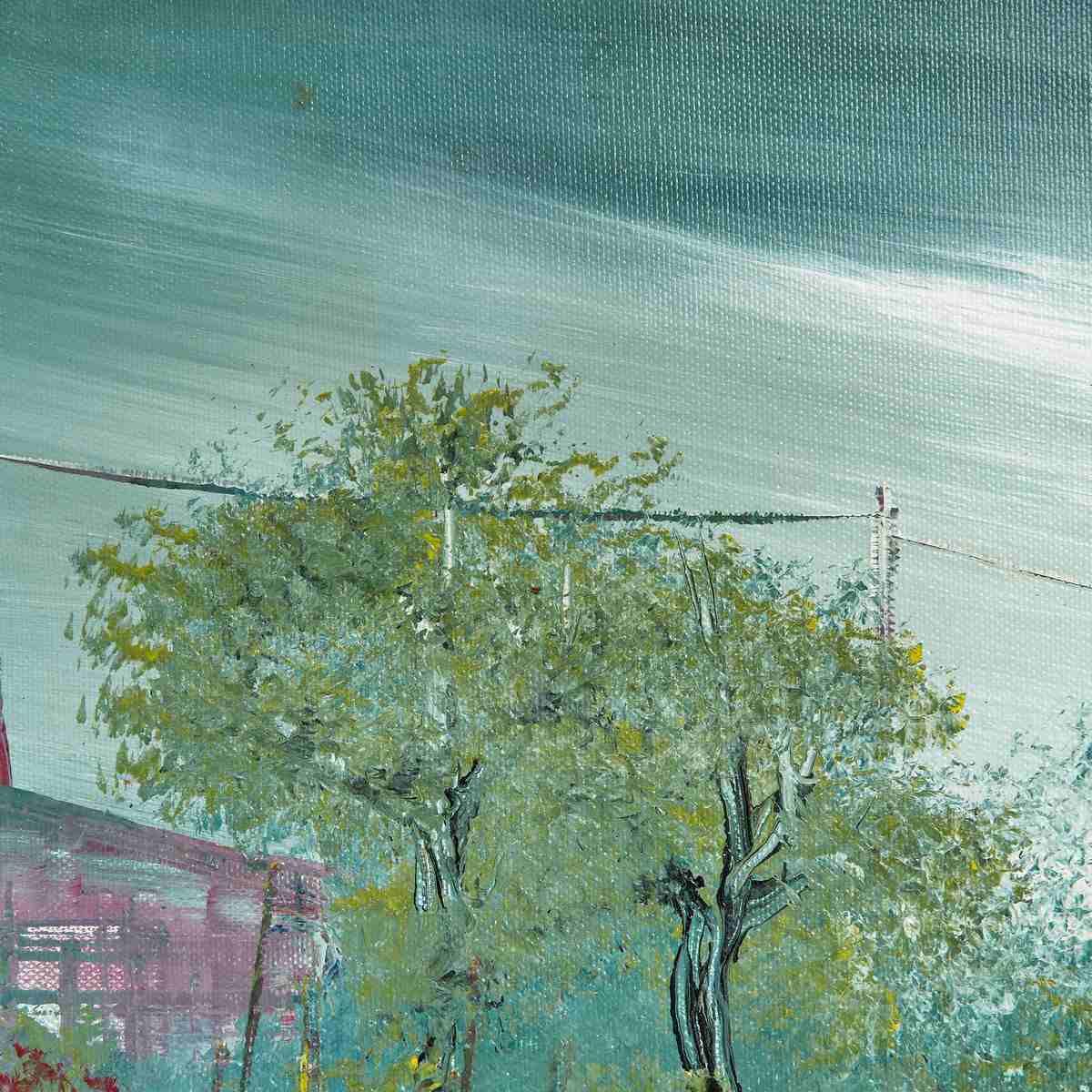 Oil On Canvas Landscape, Unidentified Signature photo for sale
