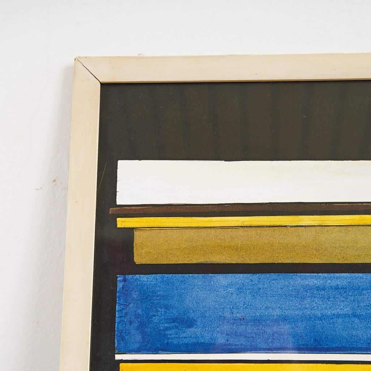 Abstract compositie in gemengde technieken op papier photo Kunst