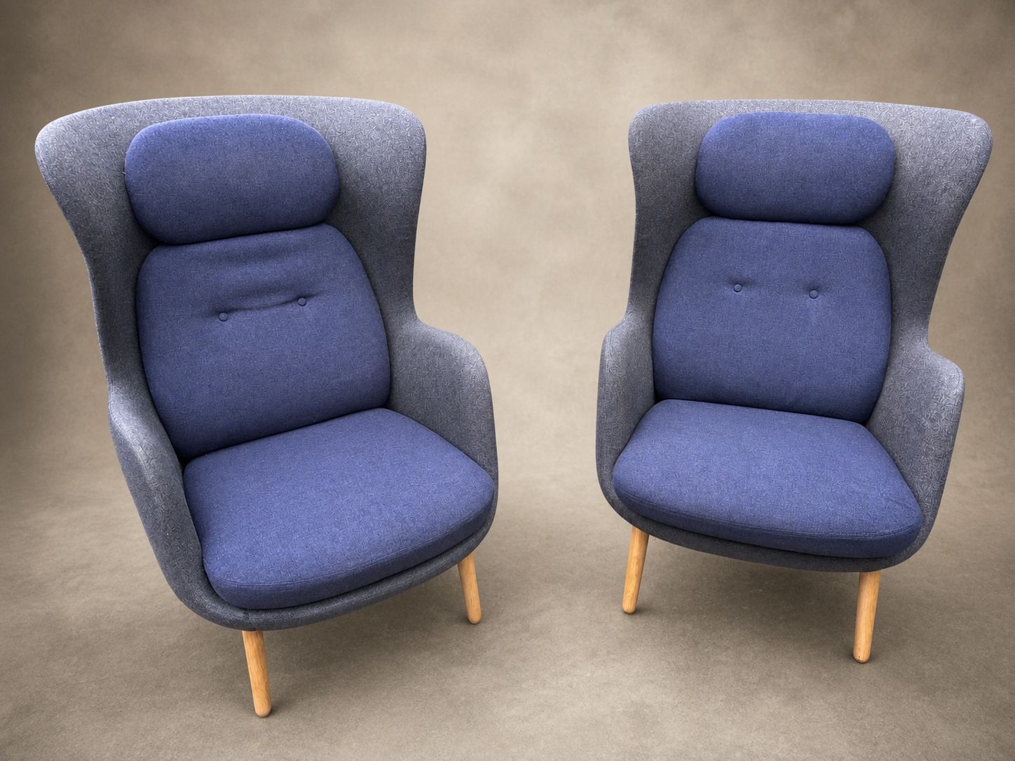 Pair Of Fritz Hansen Ro Easy Armchairs