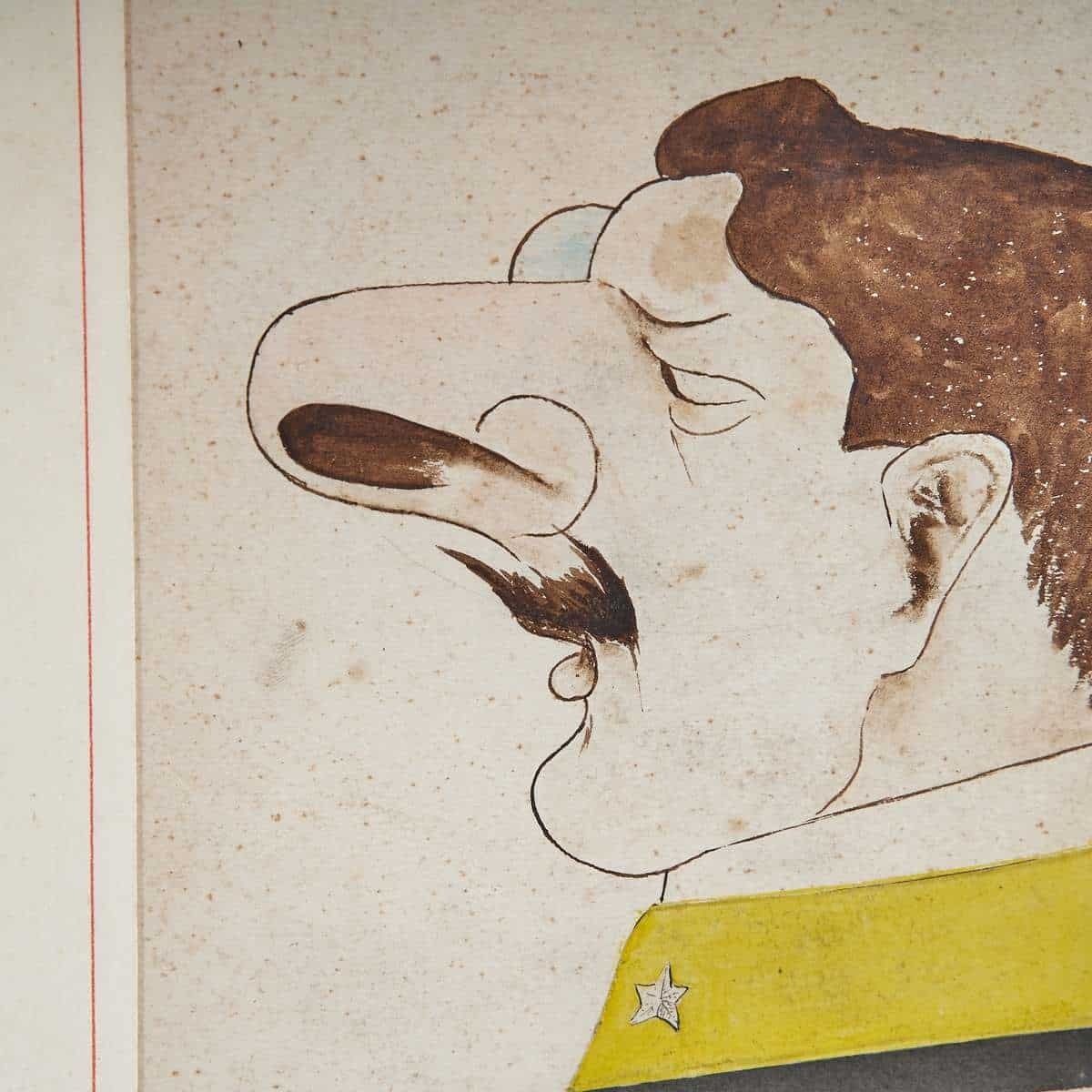 Sketch Caricature Drawings Of Naval Soldiers From The Early 1900s photo Art