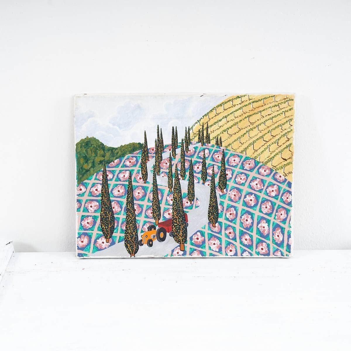 Oil On Canvas Beauty Of The Tuscan Countryside By Giovanni Scarparo