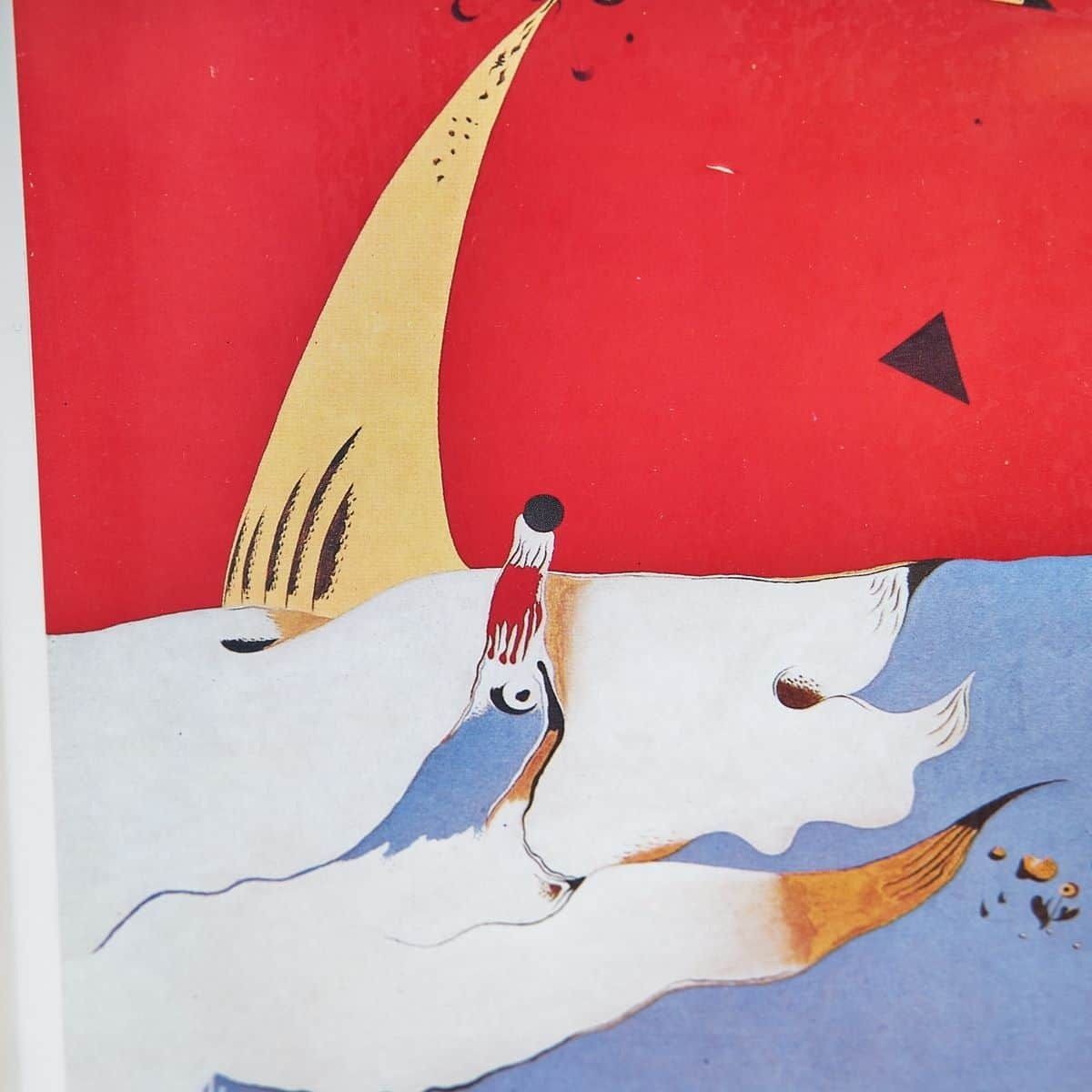 Poster Joan Miro'artwork By Joan Mirà³ In Elegant Frame, 1980s. photo for sale
