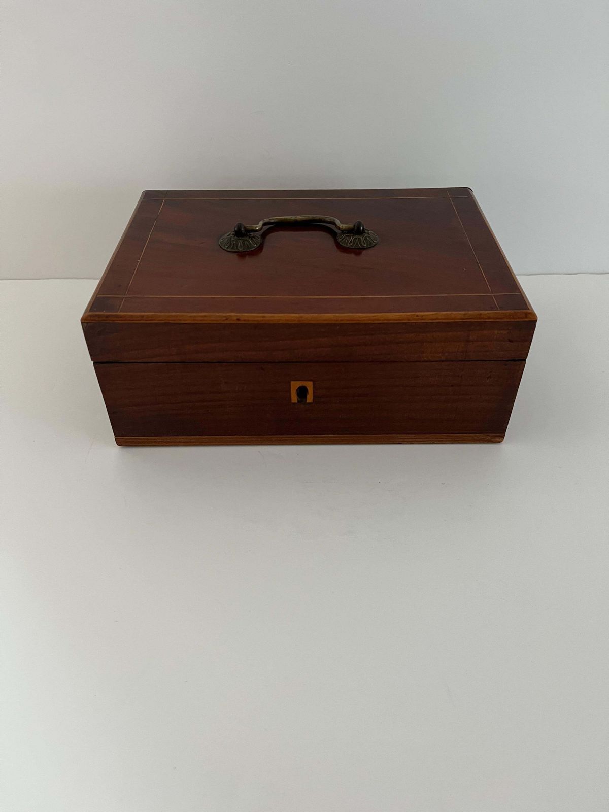 Fine Document Box Of Walnut Inlaid And Banded With Satinwood, Mid 19thc Ca 1840 photo 410.0