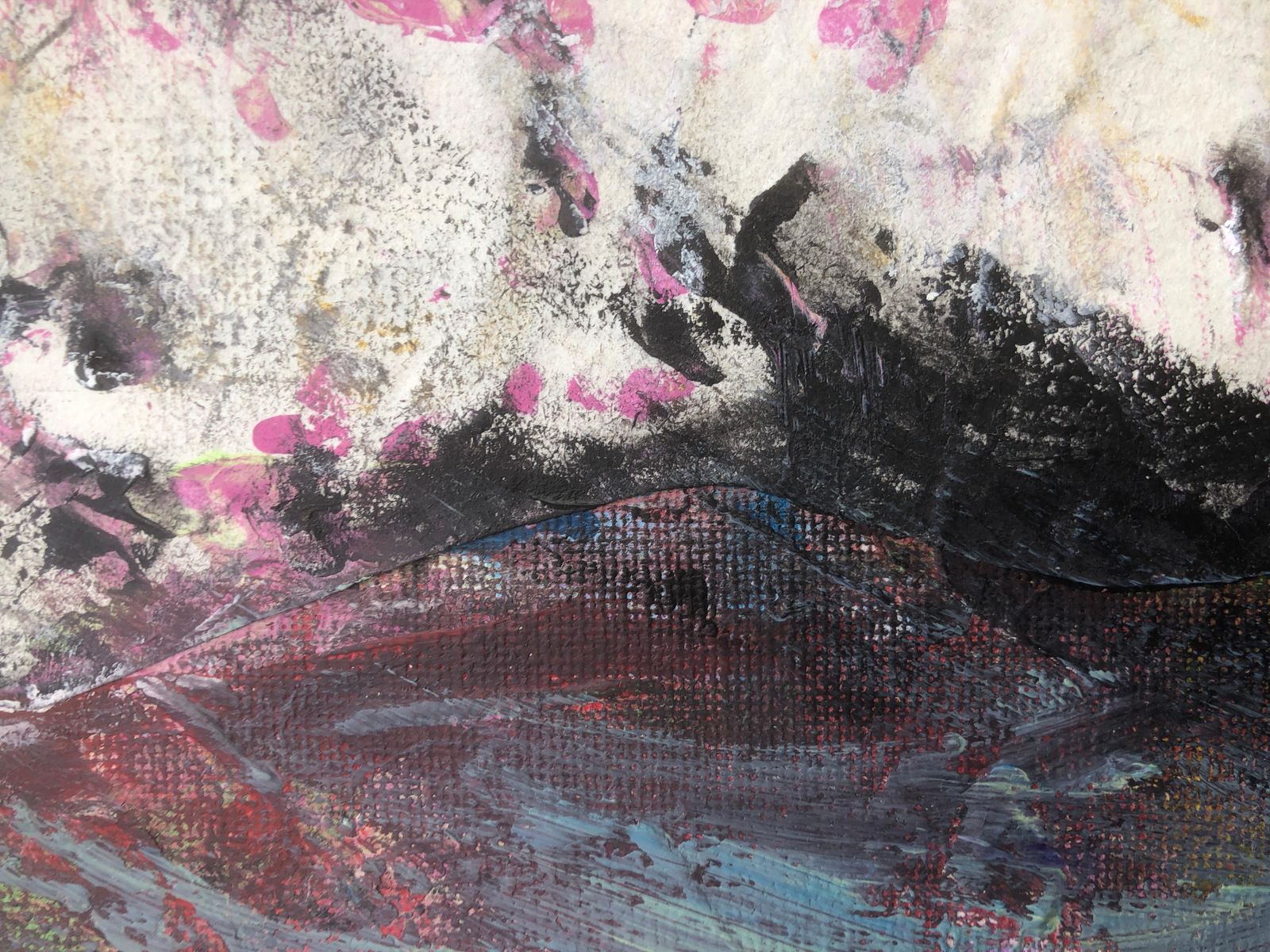 Nerea Caos, figure féminine nue expressionniste verticale, peinture à l'huile espagnole contemporaine abstraite, 2023 photo vinterior