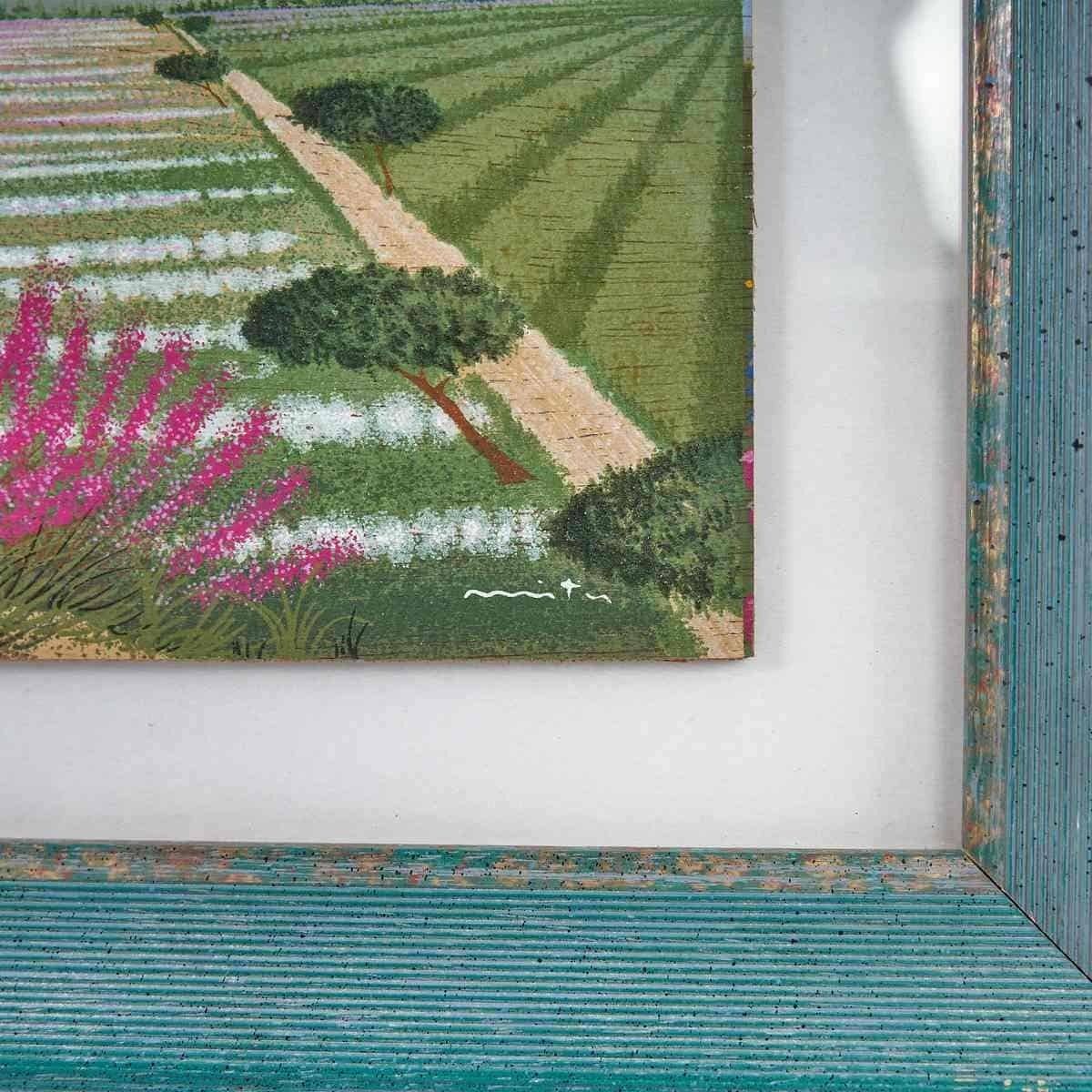 Tempera On Roman Tablet, Field Of Flowers, 1990s photo furniture