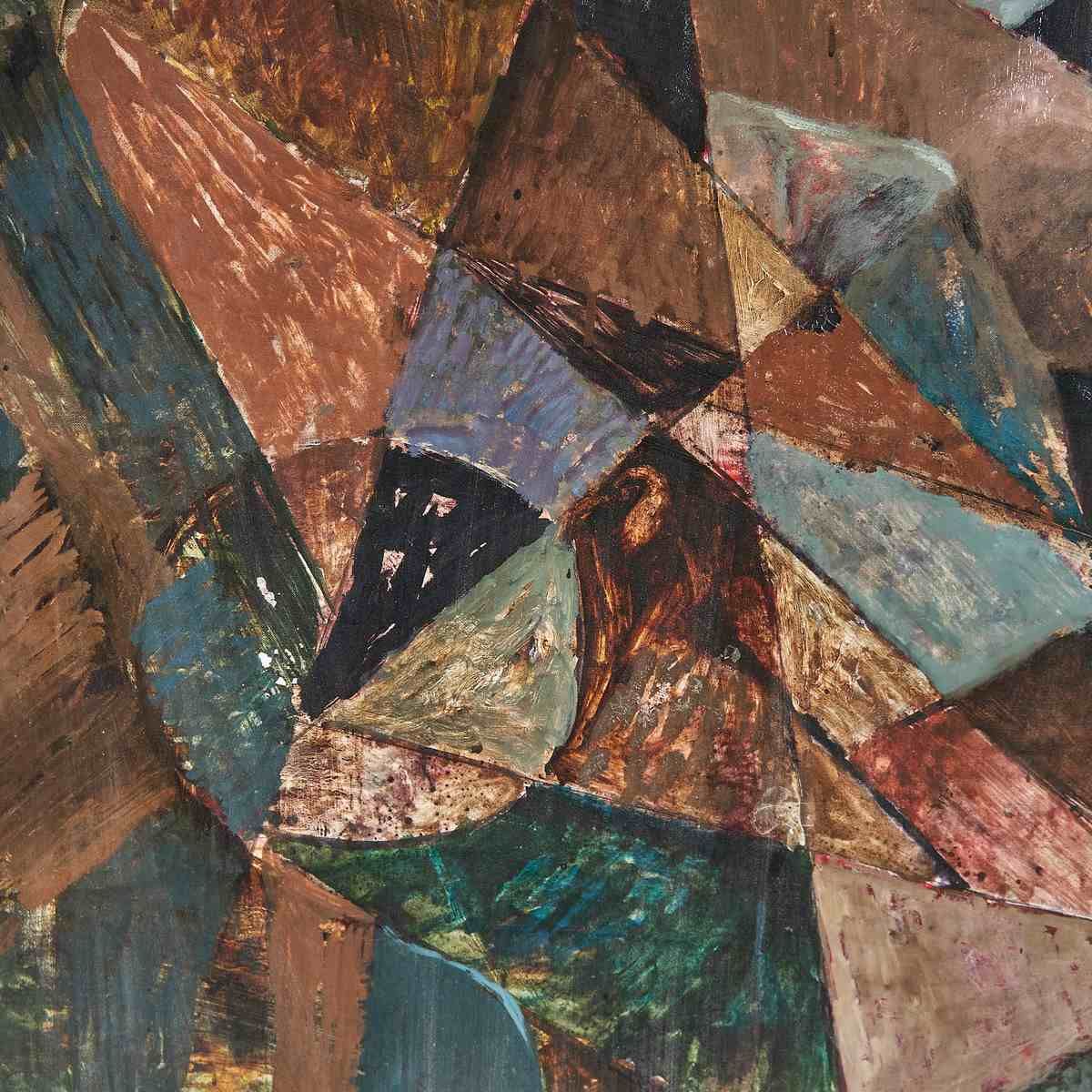 Cubist Oil On Canvas By An Italian Artist, 20th Century photo for sale