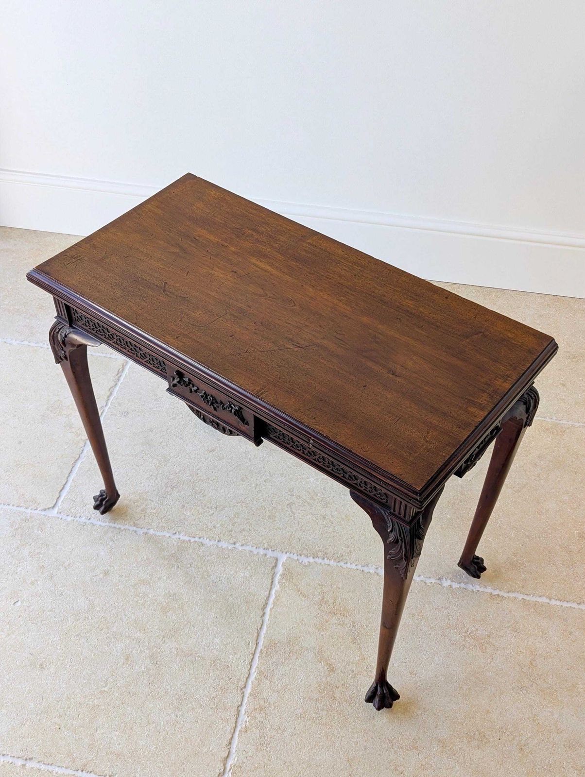Antique Edwardian Mahogany Fold Over Card Table C.1900 photo for sale