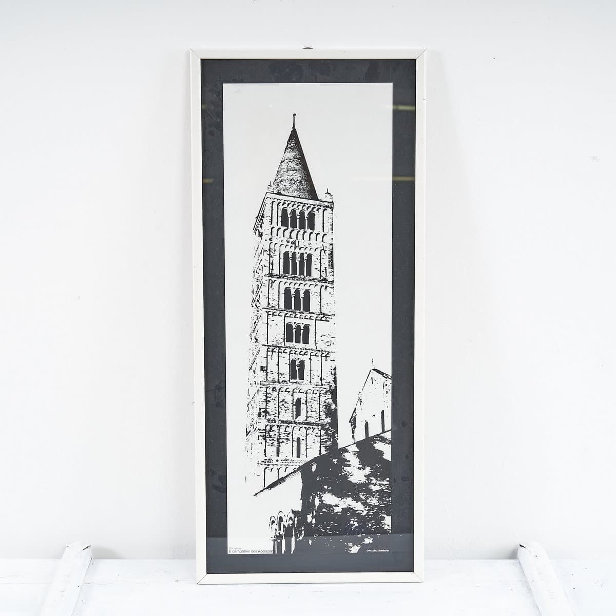 Elegant Print Of The Abbey Bell Tower, 1970s