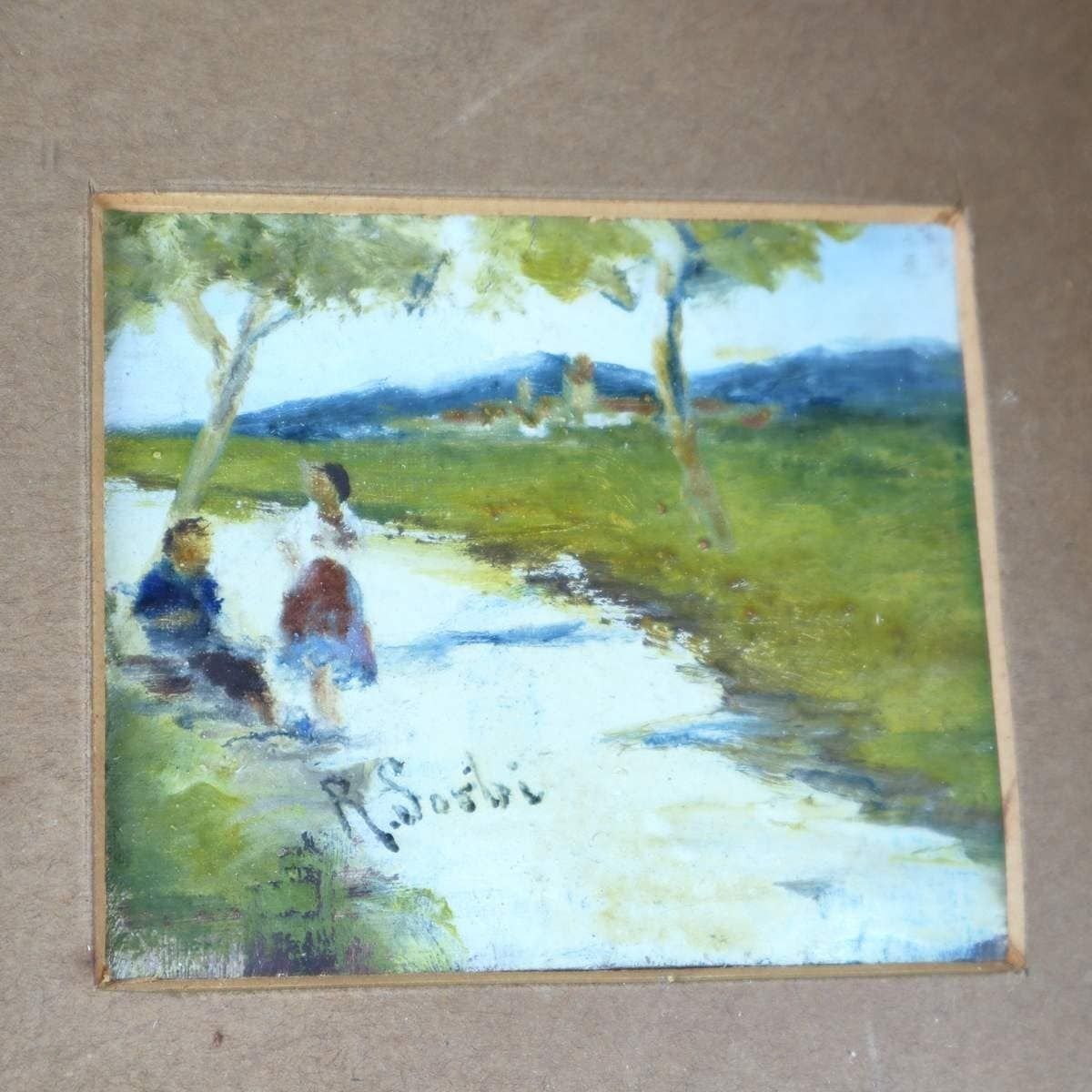 Schilderijen van Raffaello Sorbi, 2 stuks photo for sale