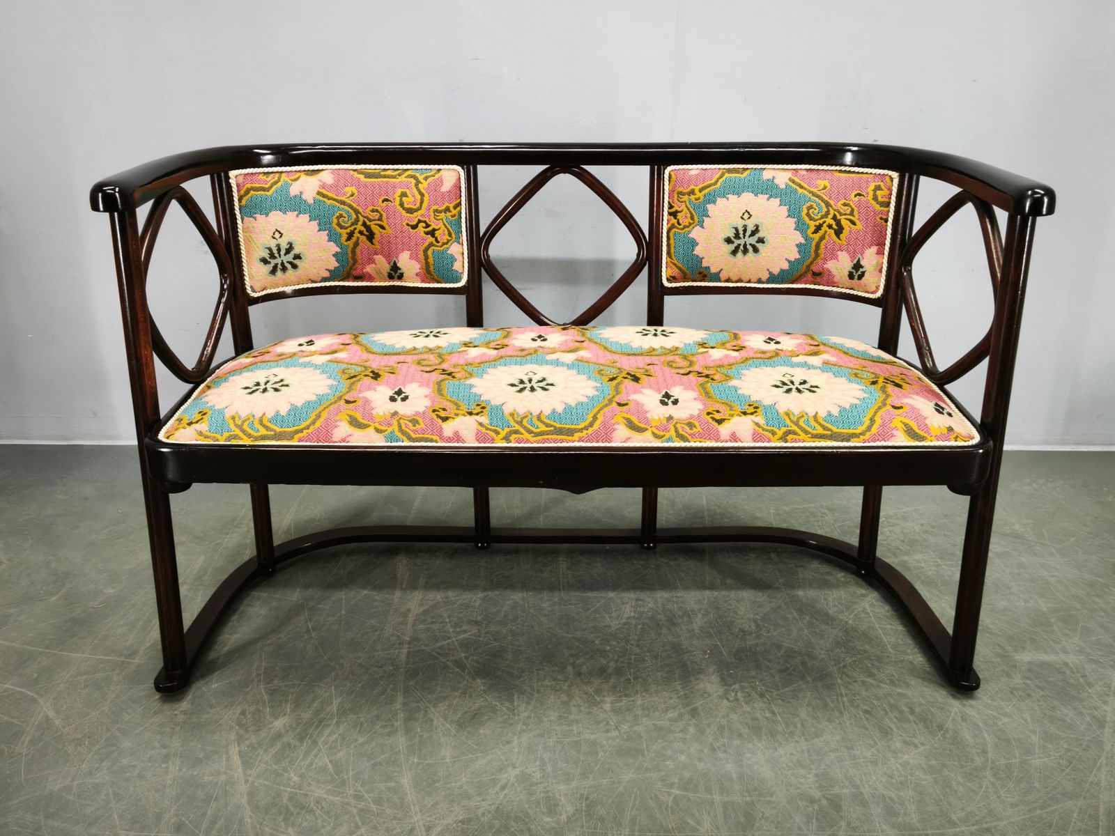 Josef Hoffmann Style Fledermaus Art Nouveau Sofa, 1930s photo furniture