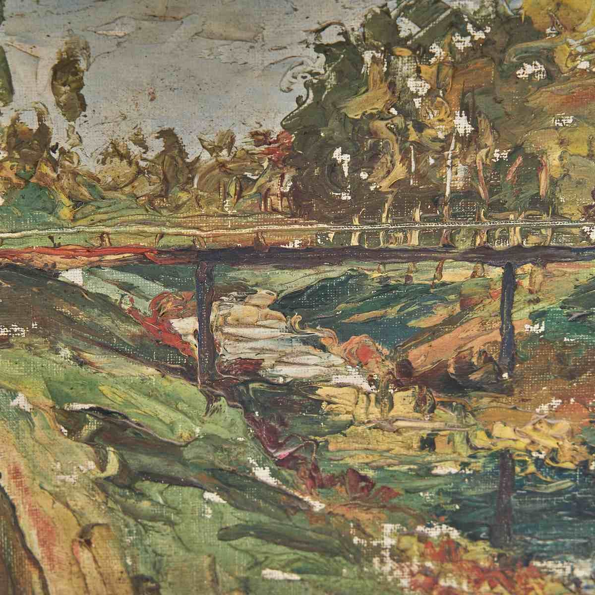 Exclusive Vintage Oil Painting, Landscape Painting, 1950s – 1960s photo Art