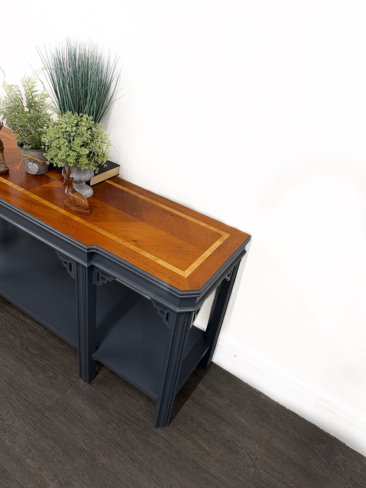 Large Grey Collectable Console By Lane Furniture Company photo vintage