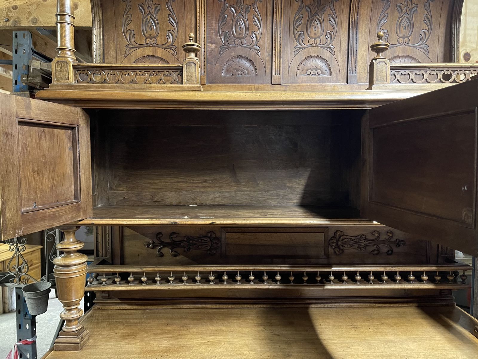 photo vintage Stunning Large / Tall Antique Cabinet From French Chateau