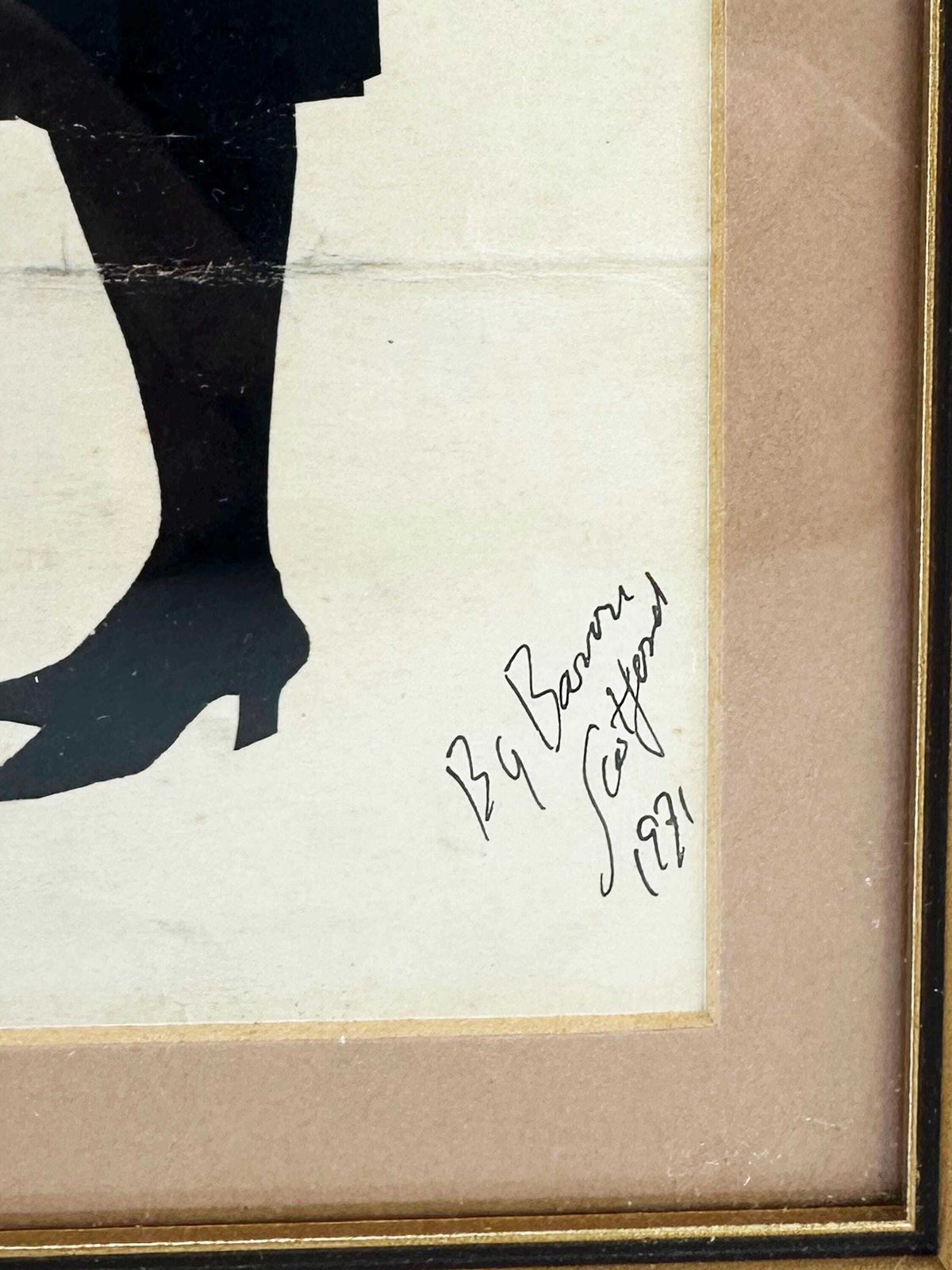 A Pair Of Silhouette Paper Cut Ladies By Artist Baron Scotford 1931 photo Art