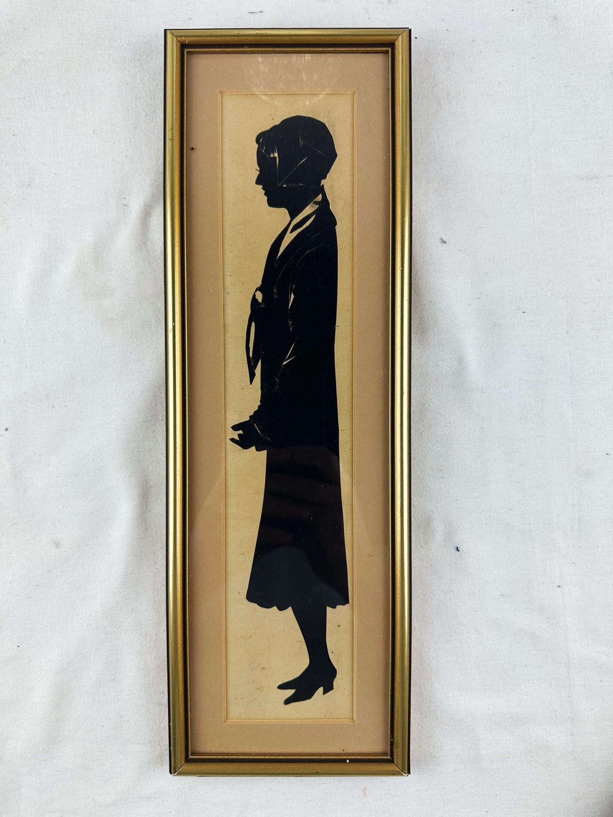 photo furniture A Pair Of Silhouette Paper Cut Ladies By Artist Baron Scotford 1931