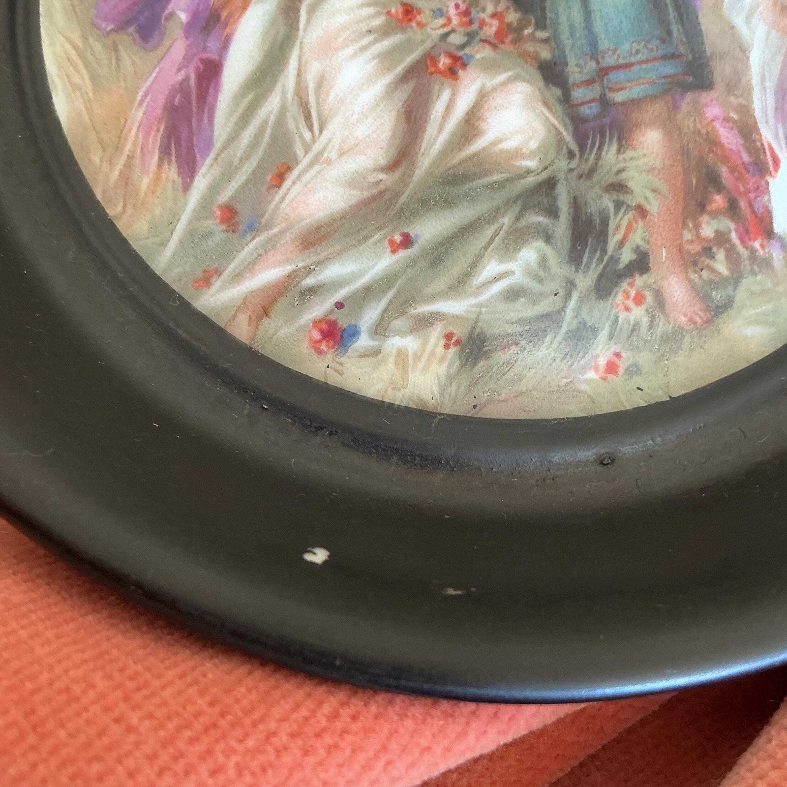 photo buy Victorian Fairy Paintings On Porcelain. Wall Plaques Pair, Royal Vienna Style.