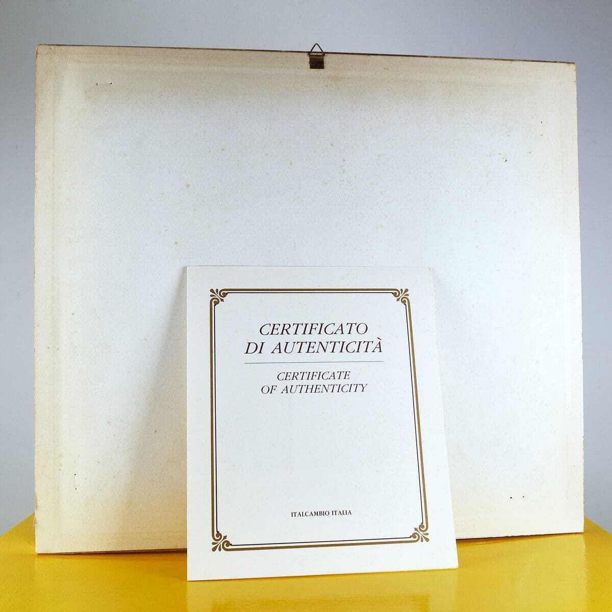 Elegant Silver Bas Relief By Aligi Sassu (200 Grams Of 925 Silver) photo vintage