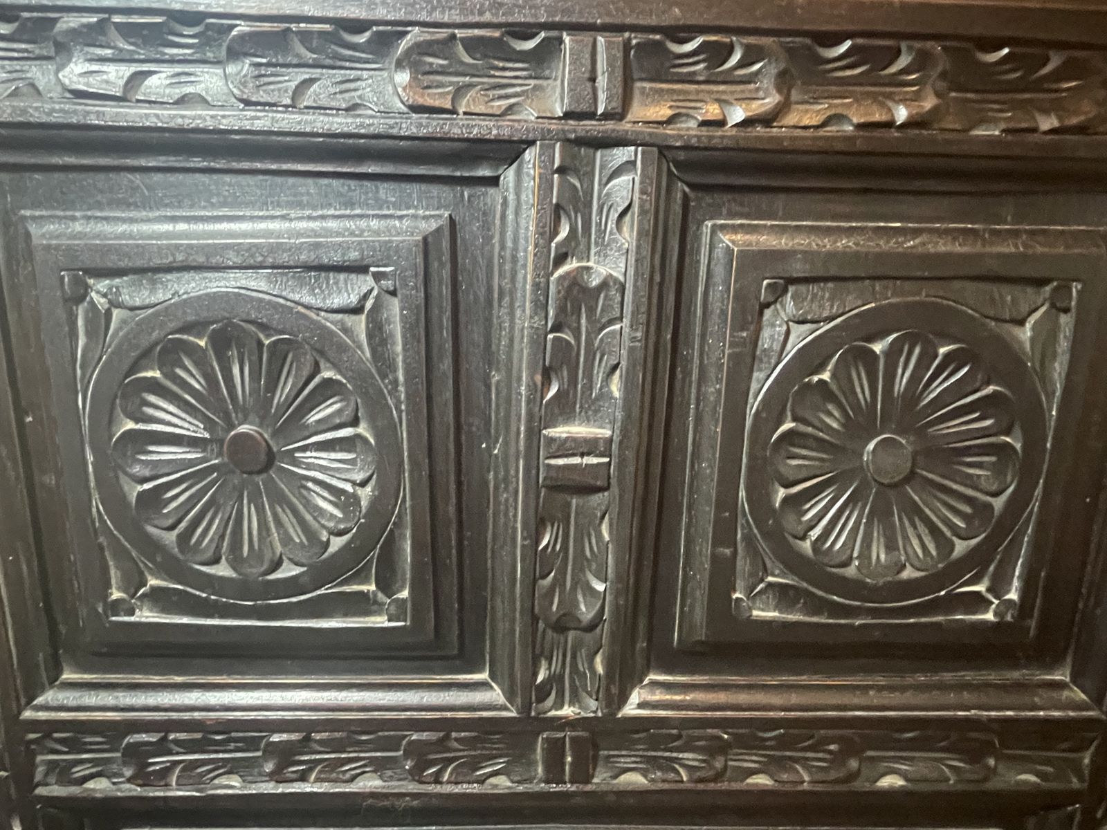 photo buy Antique French 20th Century Ornately Carved Housekeeper’s / Kitchen Food Cupboard