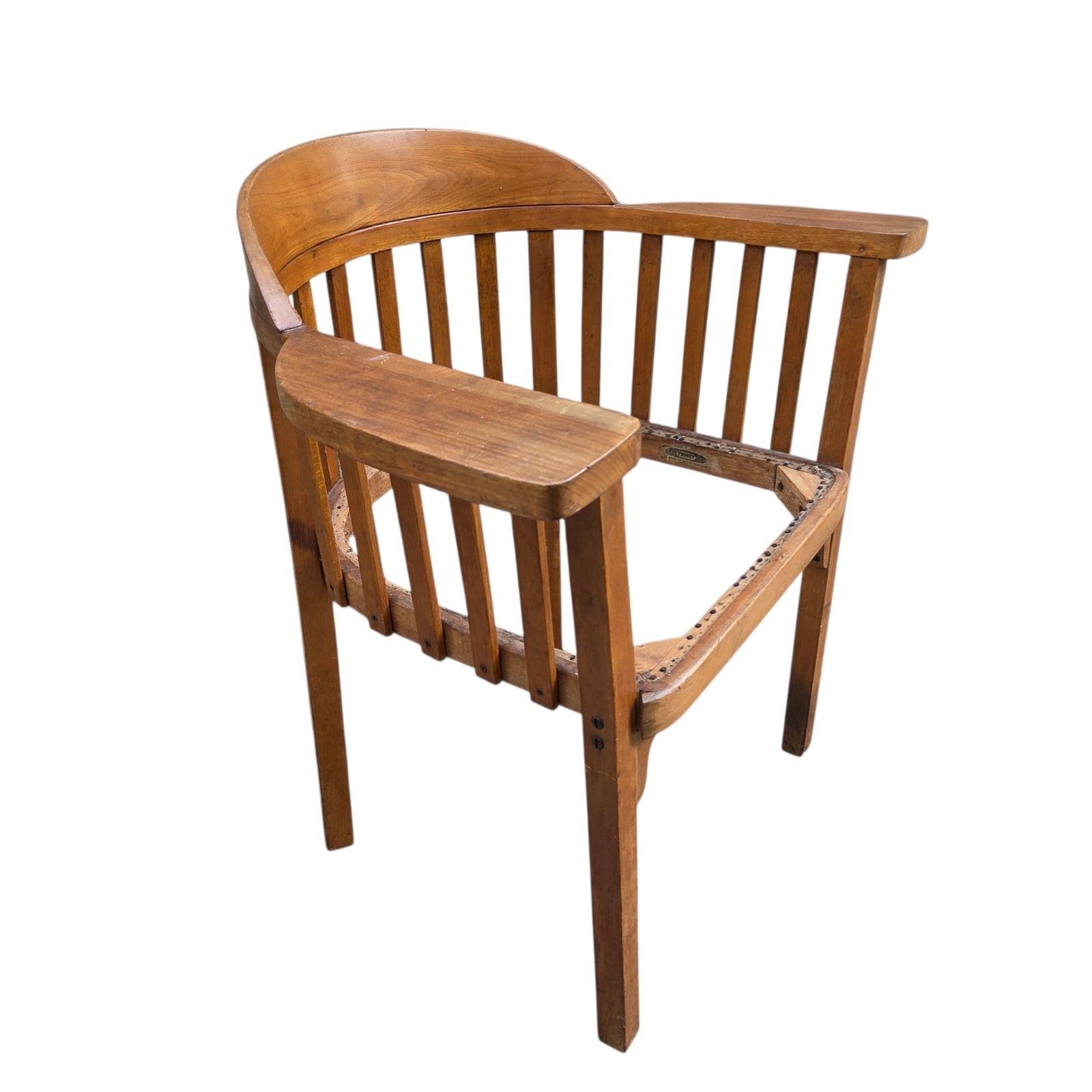 Fauteuil en bois courbé Thonet, Tchécoslovaquie, mid-century, dans le style de Josef Hoffmann photo for sale