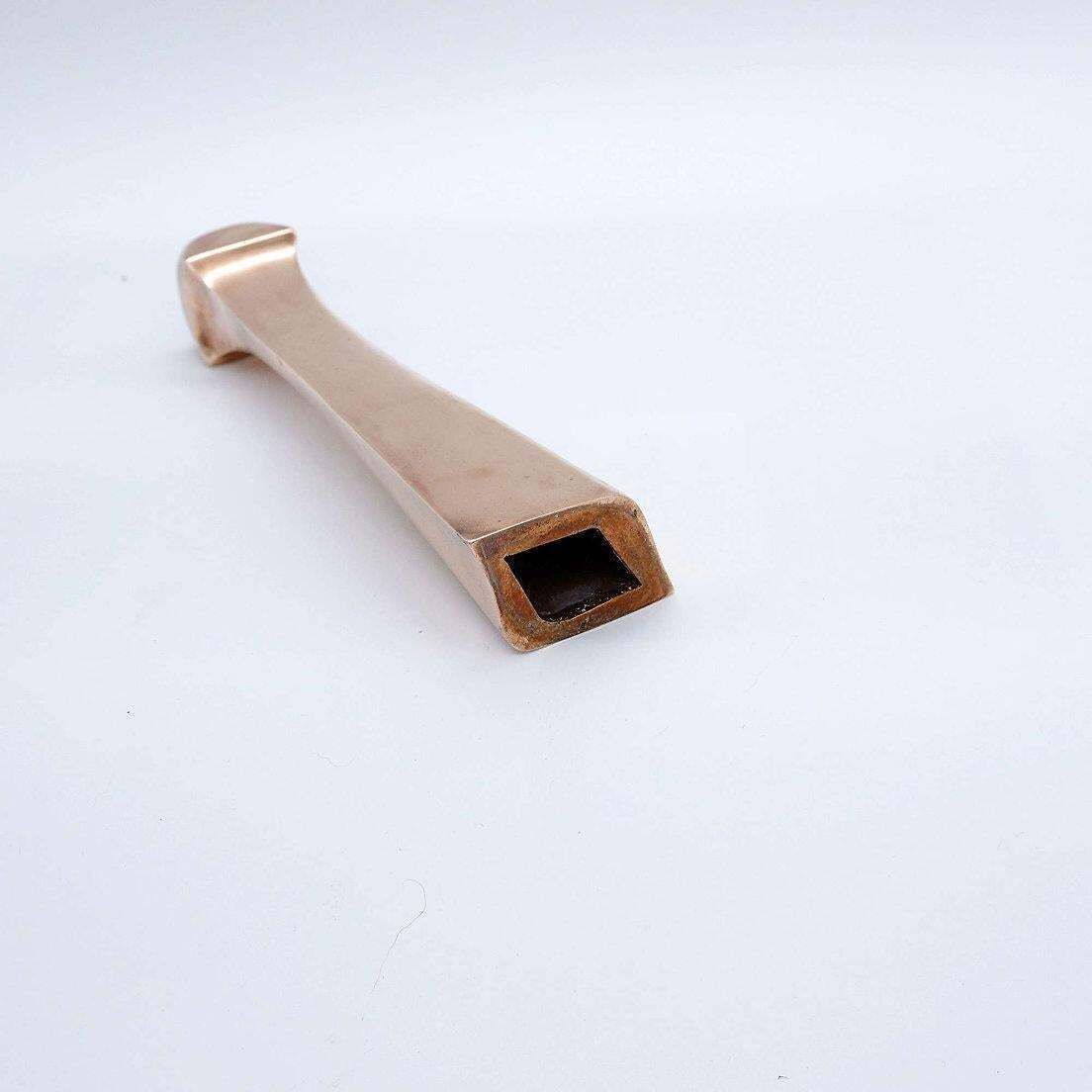Sculptural Copper Candle Holder, Mid Century Modern, 1980s, 20cm Tall photo vinterior