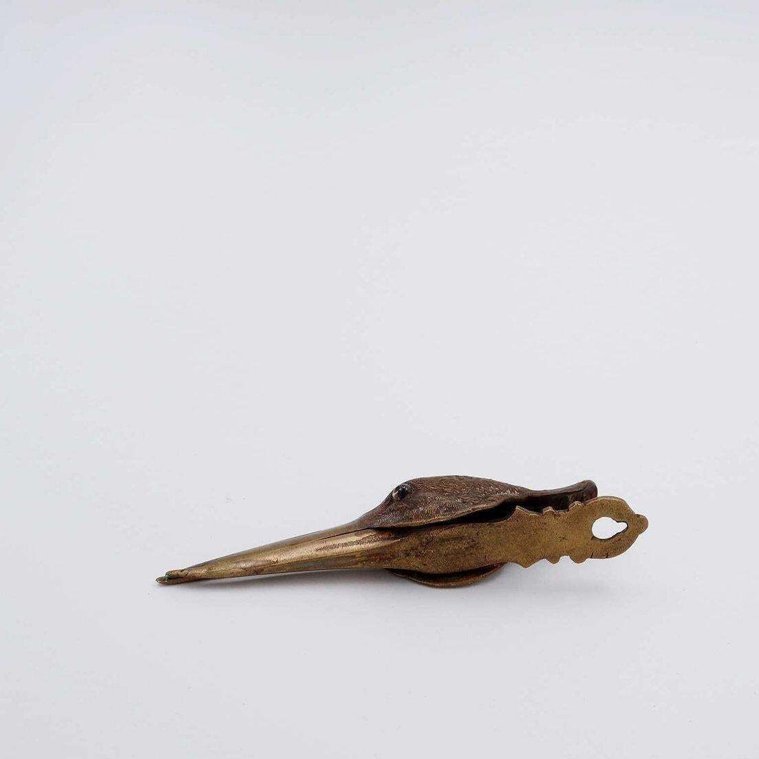 Cast Gilt Brass Paper Clip In The Form Of A Snipe   Circa 1900 photo for sale