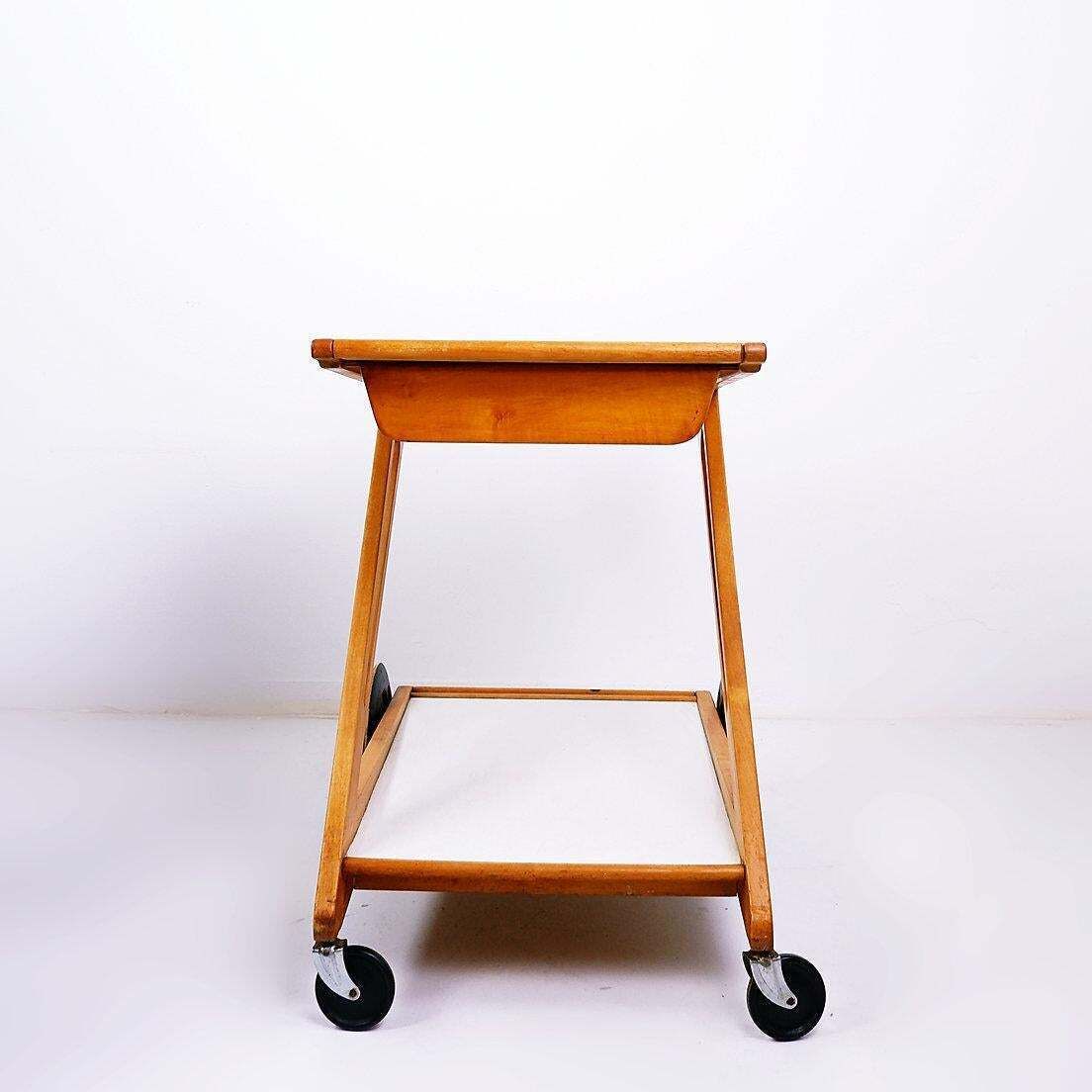 "Mobilo Pe03" Serving Trolley By Cees Braakman For Pastoe, 1950s photo Furniture