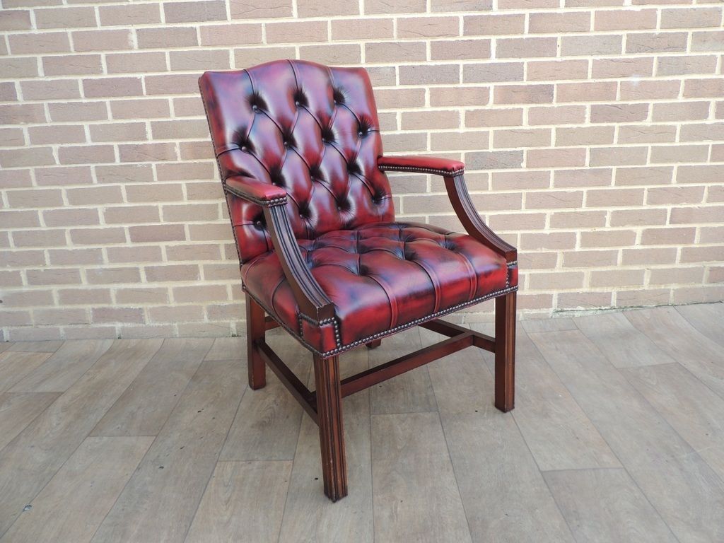 photo furniture Chesterfield Ox Blood Chair, 1980s