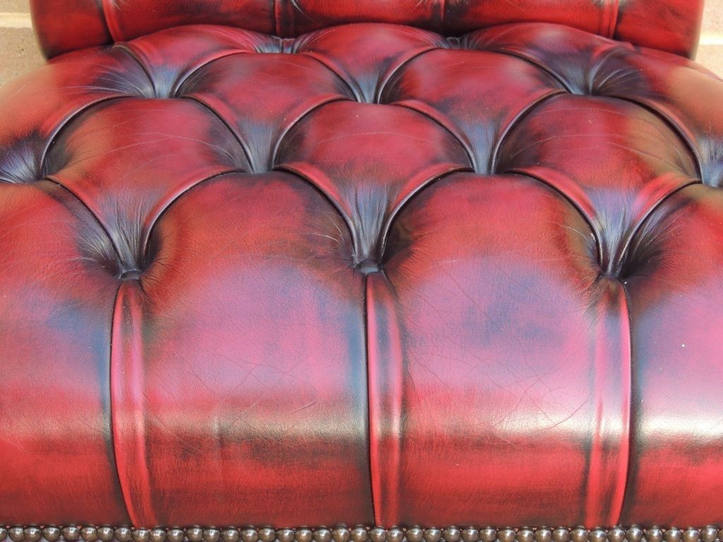 Furniture Chesterfield Ox Blood Chair, 1980s photo