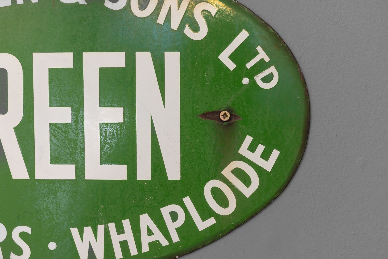 D.A Green Sign, 1900s, Enamel, Antique photo Home Decor