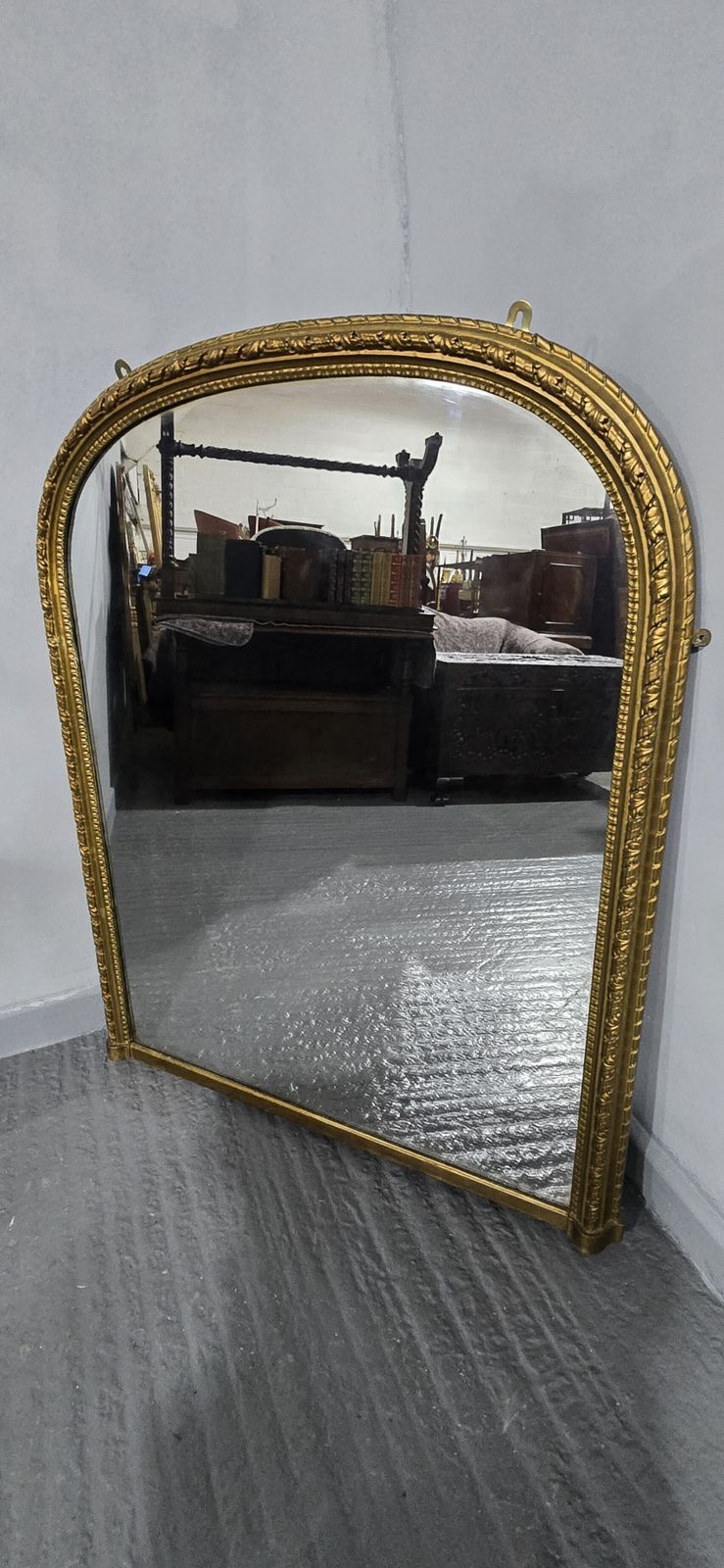 Victorian Gilt Overmantle Of Small Proportions photo vintage