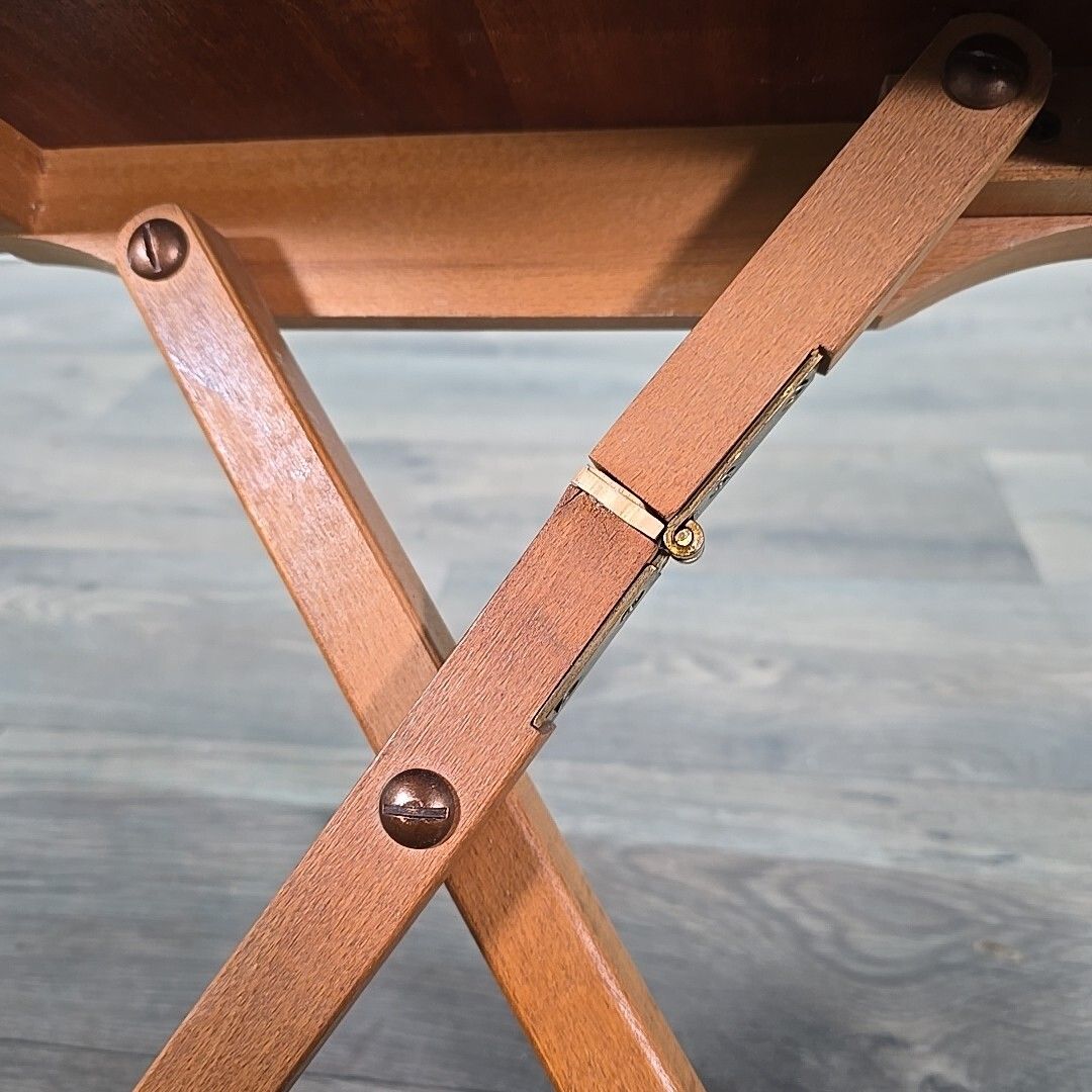 photo vinterior Retro Vintage Myer Table Mid Century Modern Folding Wooden Coffee Side Danish