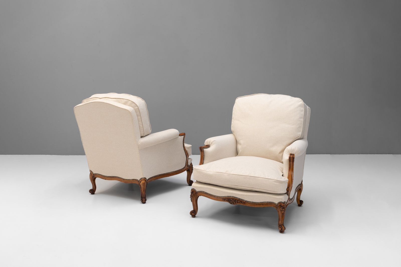 Pair Of French Upholstered Armchairs photo furniture