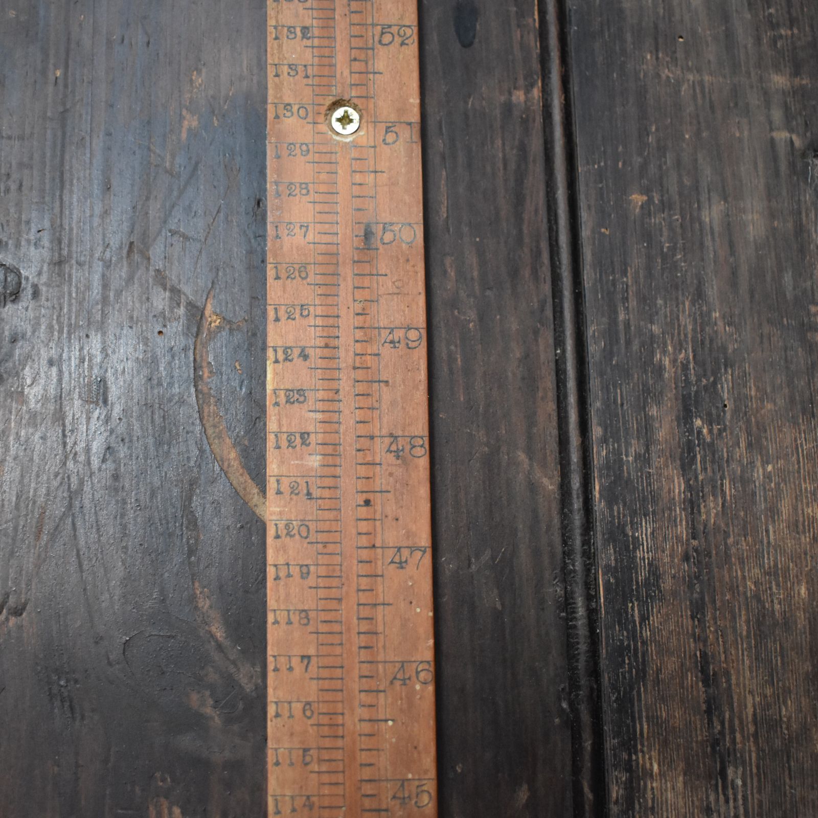 Antique 1900s Boxwood And Brass 6 Foot Doctors Nurse Measuring Height Stick photo for sale