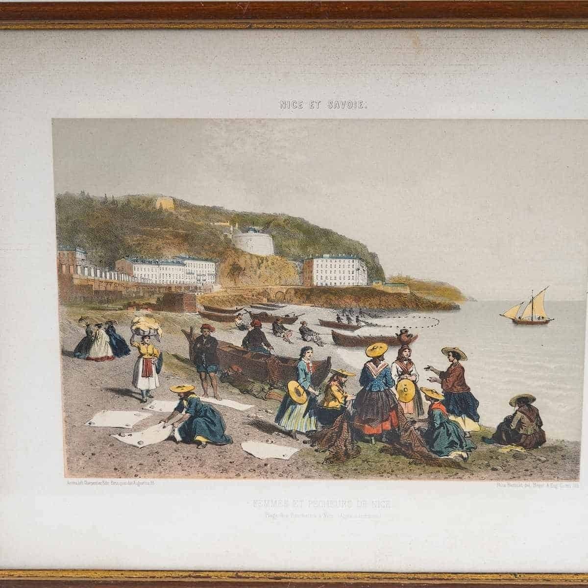 Antique Print Of Women In Nice photo furniture