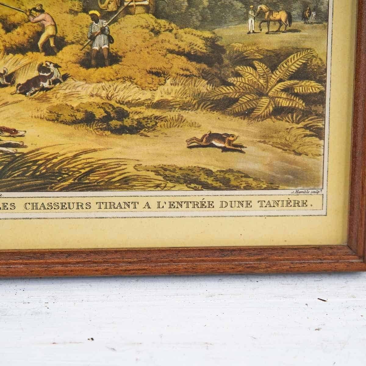 Antique Print Of Hunting In The Jungle photo for sale