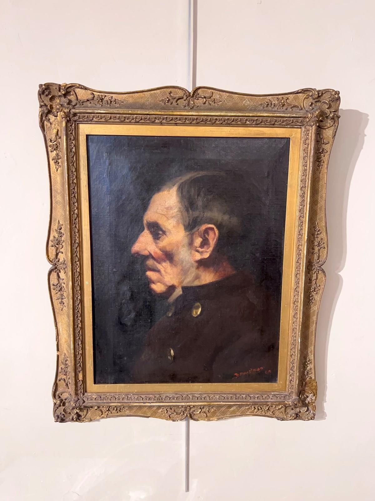 Oil On Canvas Portrait By Bertram Priestman Ra, Exhibited Royal Academy 1890