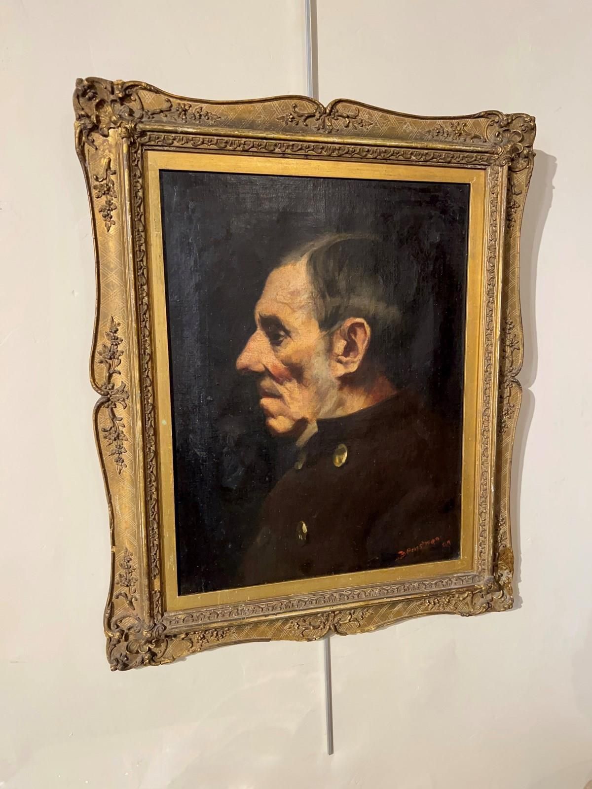 Oil On Canvas Portrait By Bertram Priestman Ra, Exhibited Royal Academy 1890 photo for sale